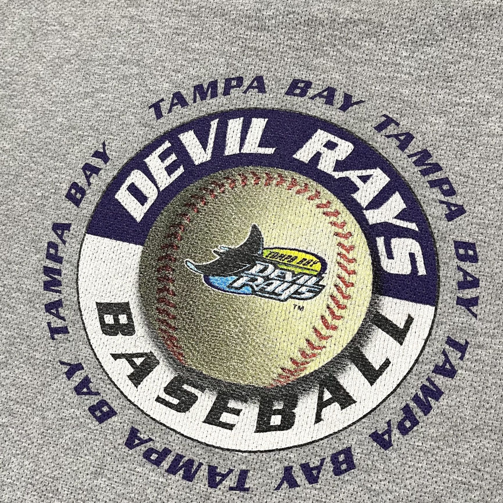 Vintage VTG Tampa Bay Devils Rays Shirt Mens Large / XL Gray Retro Throwback 90s Shirt Mens Gray 90s Logo Vintage Rays Size US L / EU 52-54 / 3 - 2 Thumbnail