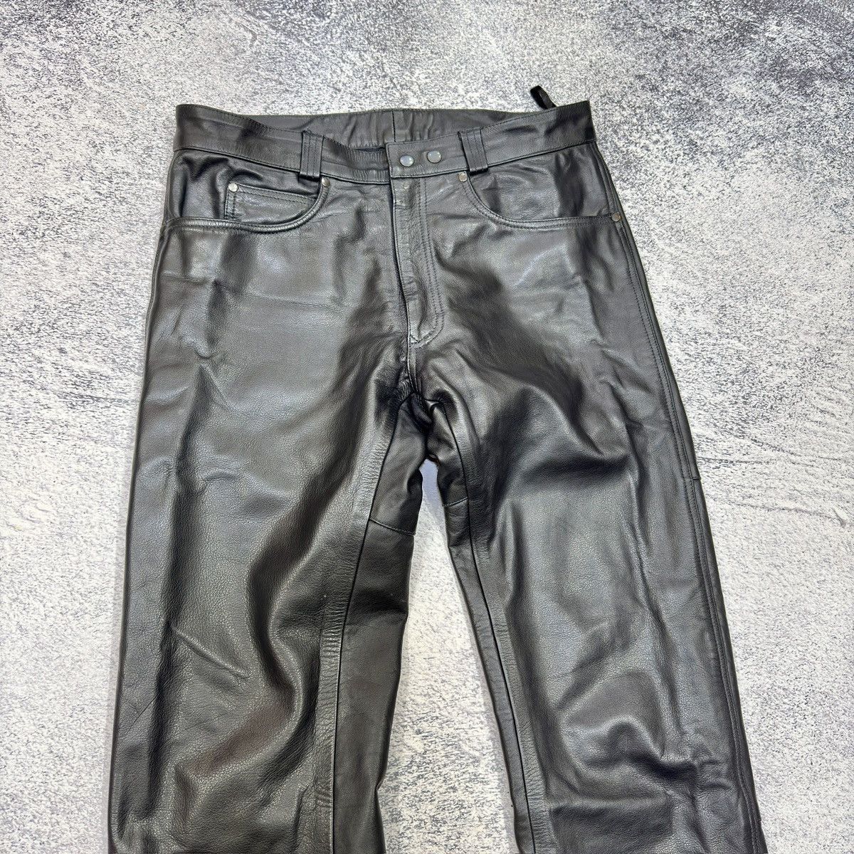 Genuine Leather Cima Schlier Black Genuine Leather Pants 50 size (33) Size US 32 / EU 48 - 3 Thumbnail