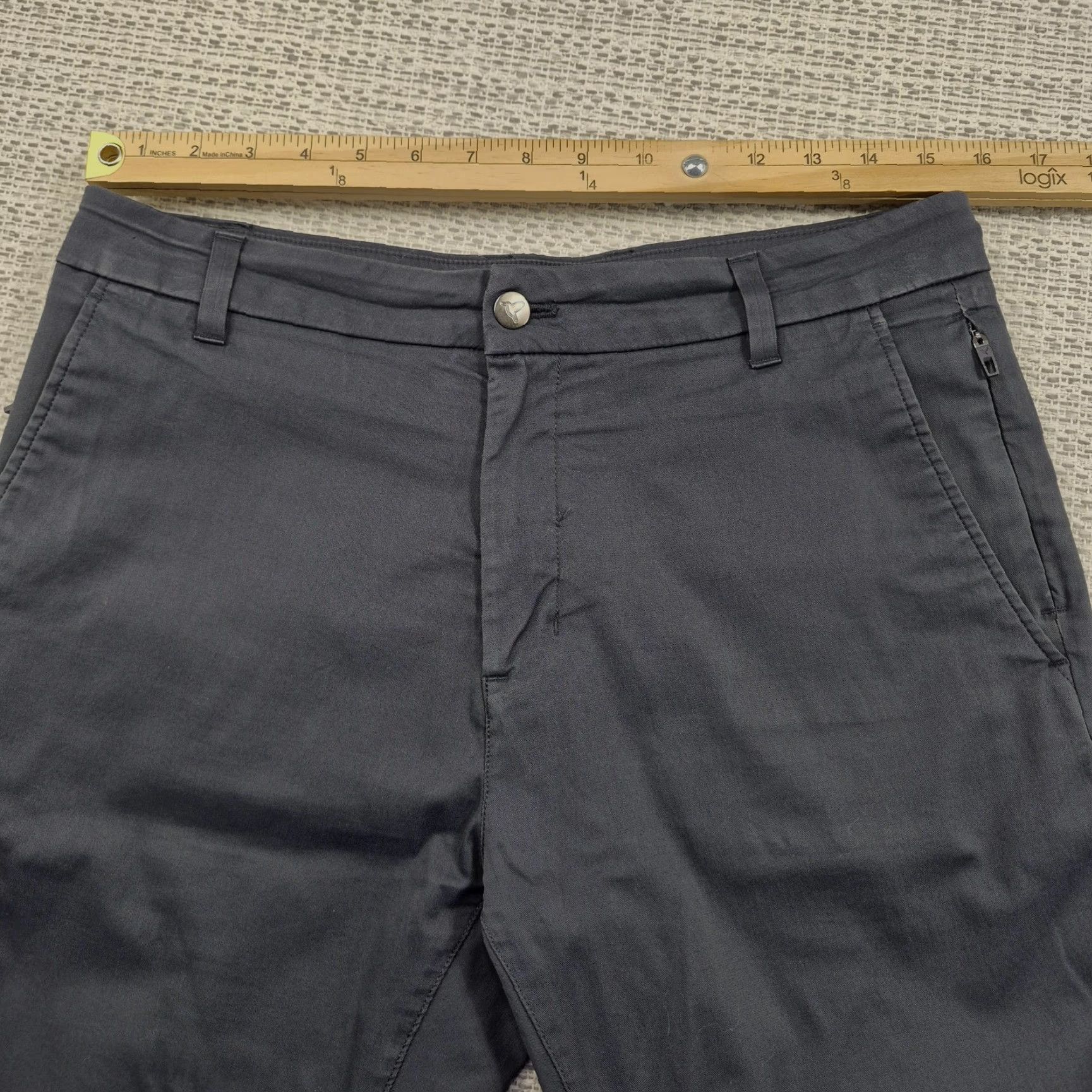 Vintage Birddogs Pants Mens 35x28 Gray Chino Stretch Zip Pocket Performance Golf Size US 35 - 6 Thumbnail