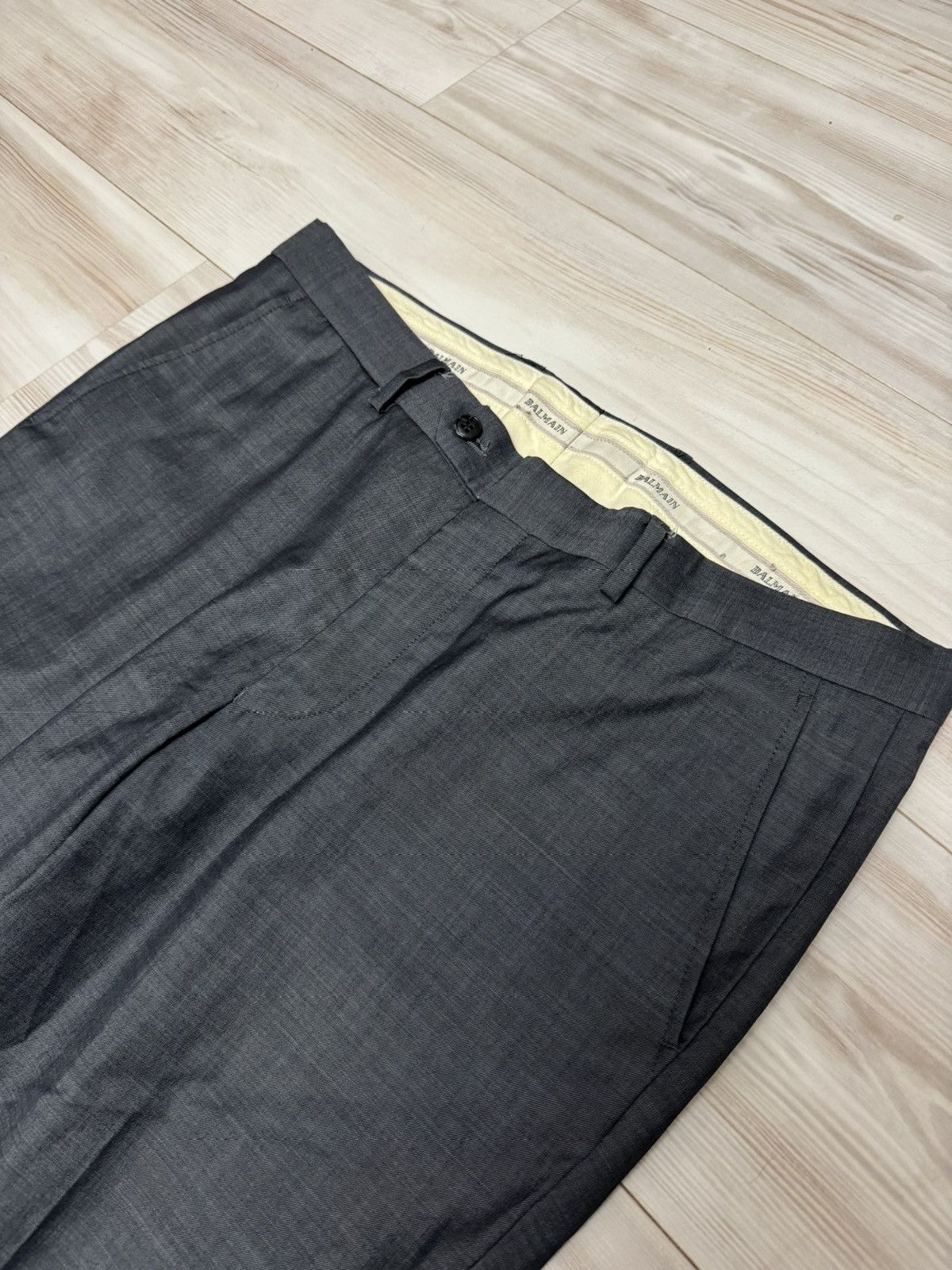 Balmain Vintage Balmain casual Wool Pants Super 120 Luxury Designer Size US 34 / EU 50 - 2 Thumbnail
