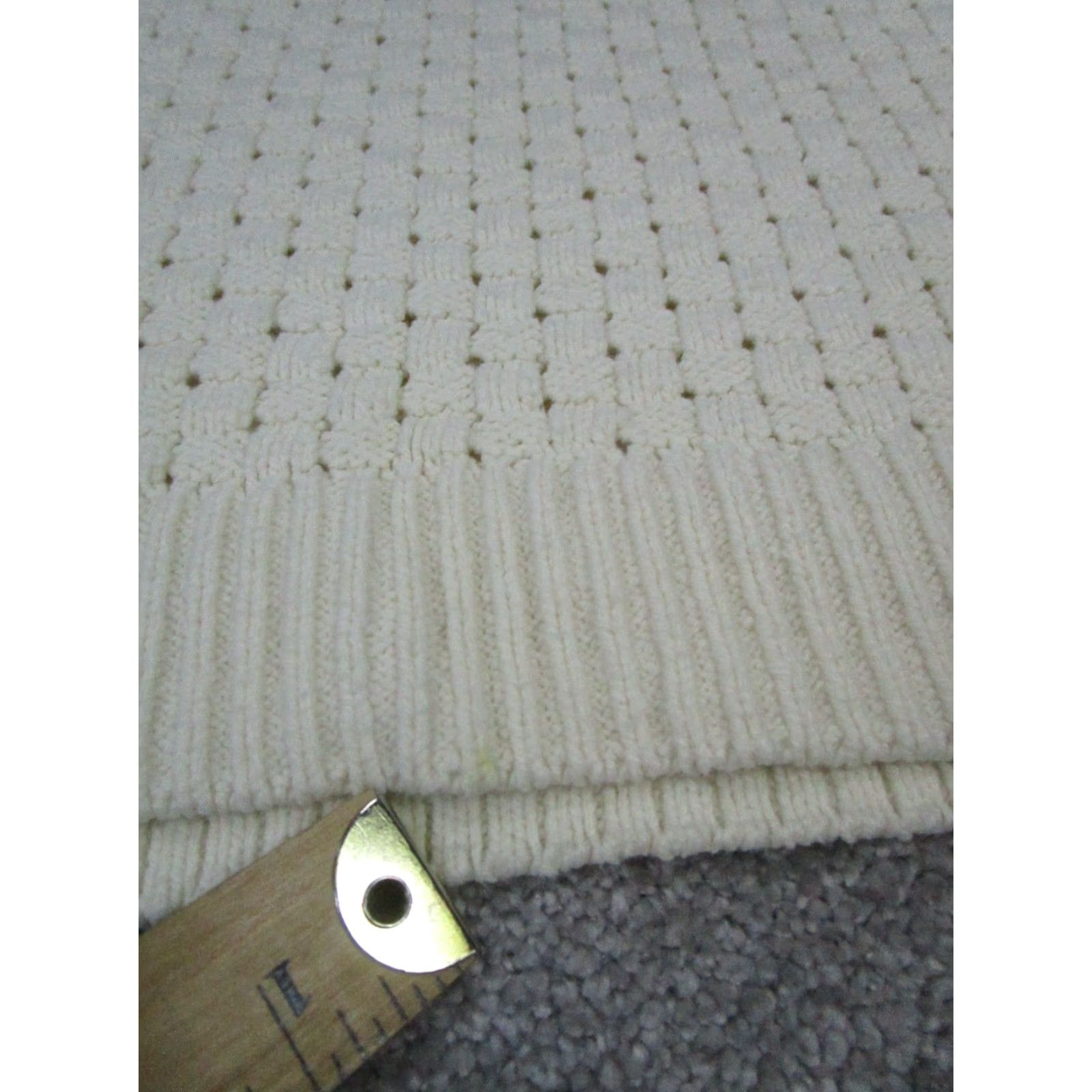 Madewell VINTAGE Madewell Sweater Womens Large Ivory Cotton Blend Waffle Knit Pullover Womens Large Ivory Sweater Size L / US 10 / IT 46 - 5 Thumbnail