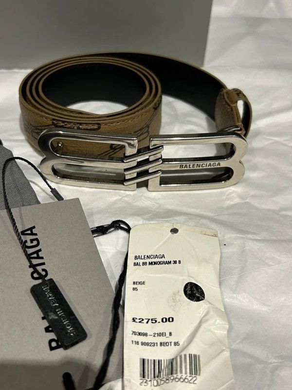 Balenciaga BALENCIAGA MONOGRAM BELT Size 32 - 2 Thumbnail