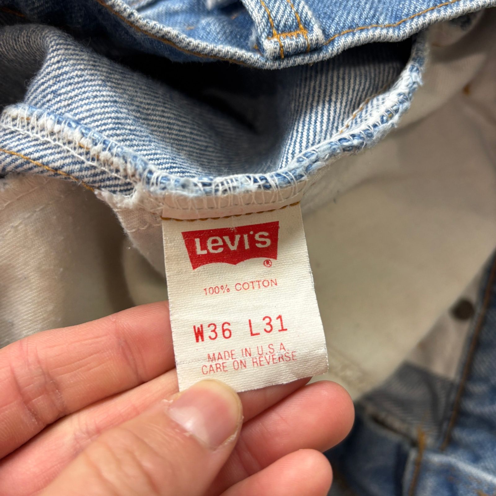Levi's × Vintage Vintage 80s Levi's 505 Orange Tab Straight Leg Jeans 36x30 Size US 36 / EU 52 - 10 Thumbnail