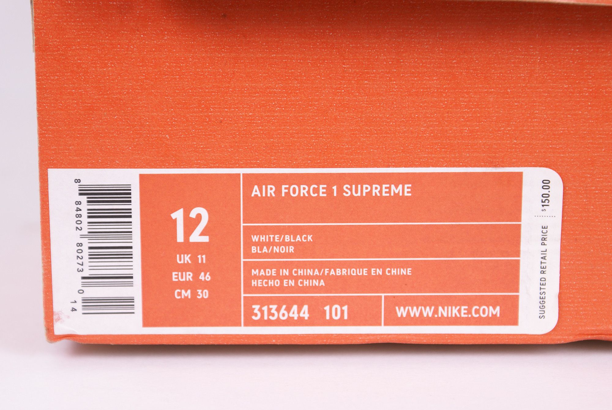 Nike 2006 Nike Air Force 1 Supreme SEAMLESS White 313644 101 Size US 12 / EU 45 - 11 Thumbnail