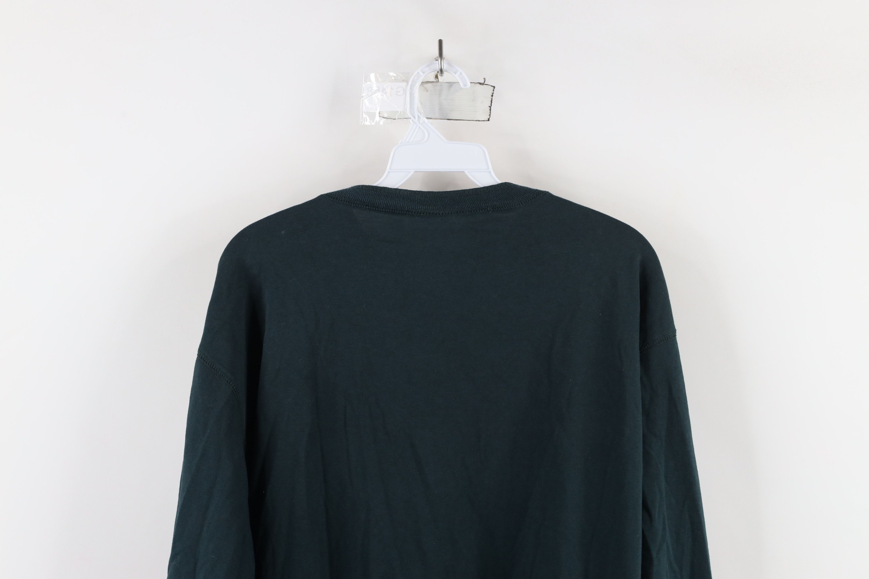 L.L. Bean × Vintage Vintage 90s LL Bean Blank Long Sleeve Henley T-Shirt Green Size US XL / EU 56 / 4 - 12 Thumbnail