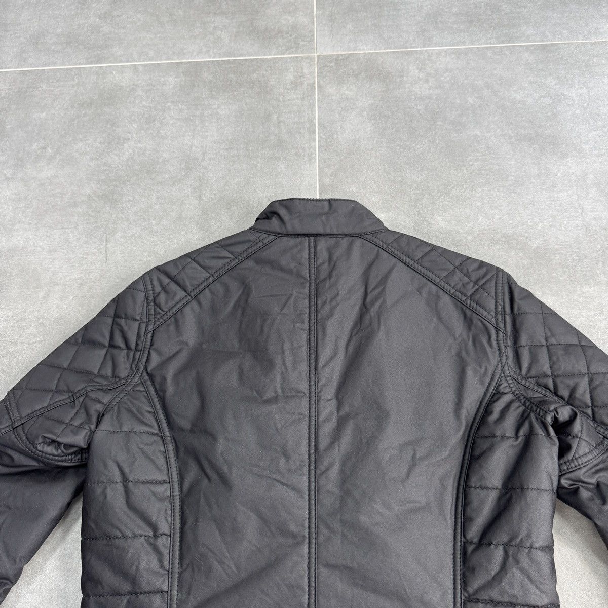Barbour Barbour International Black Streak Axle Waxed Quilted Jacket Size L / US 10 / IT 46 - 24 Thumbnail