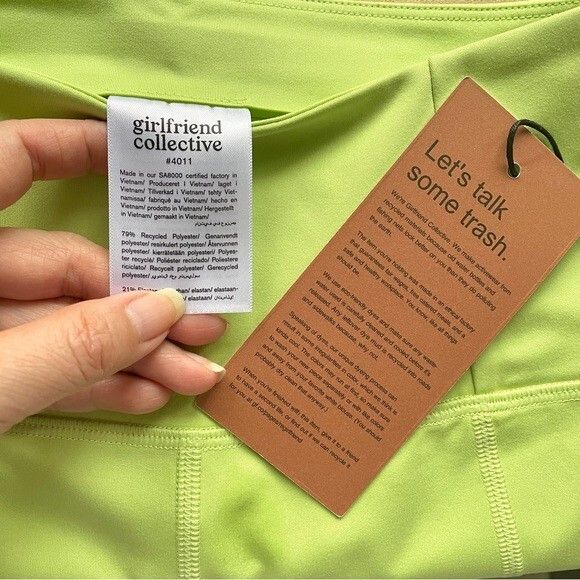 Girlfriend Collective Girlfriend Collective Neon High-Rise 8.5" Bike Shorts - XS Size 27" / US 4 / IT 40 - 4 Thumbnail