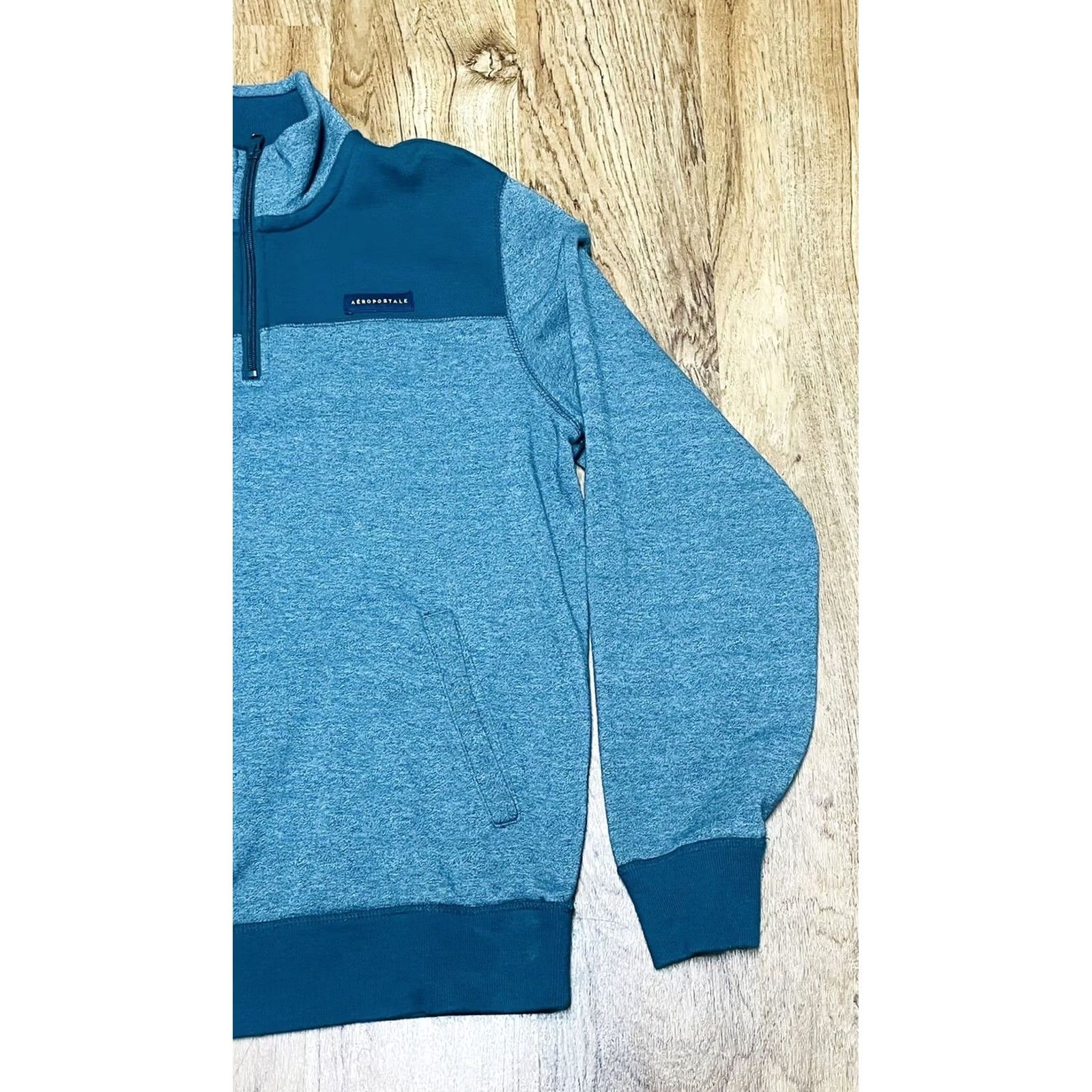 Vintage VINTAGE Aeropostale Sweater 1/2 Zip Pullover Green Long Sleeve Men’s Medium Fleece Knit Hmm Size US M / EU 48-50 / 2 - 2 Thumbnail