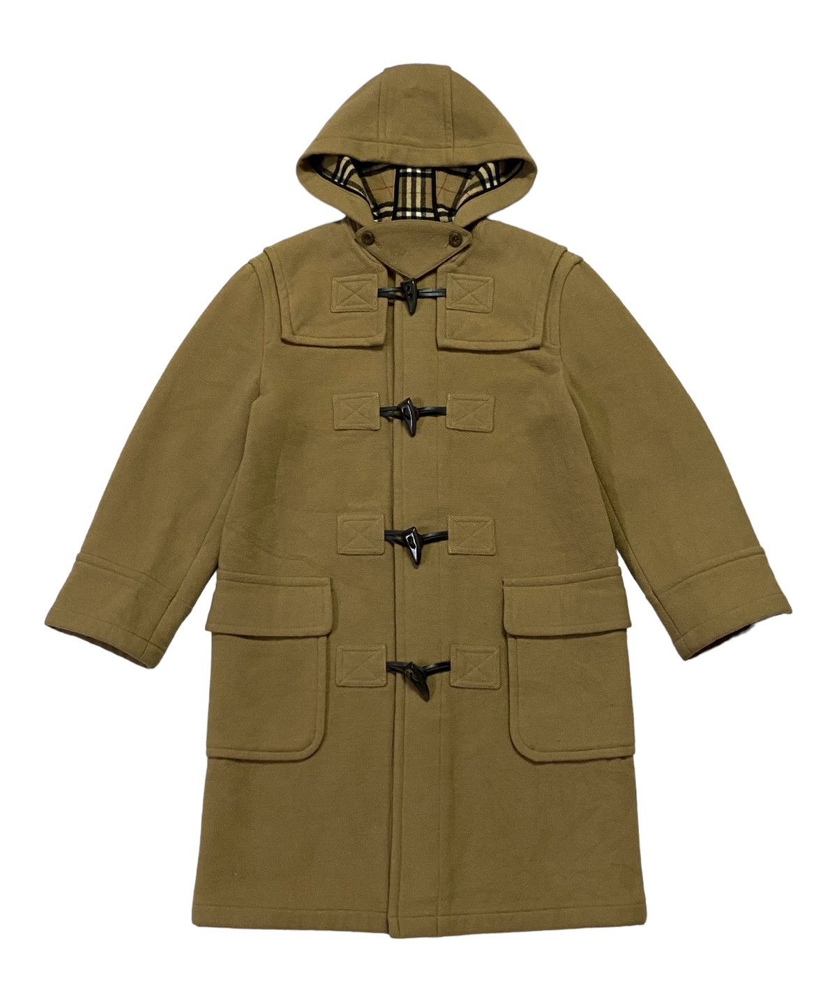 Burberry Burberrys Blue Laber Novacheck Wool Duffle Jacket Size US M / EU 48-50 / 2 - 4 Thumbnail