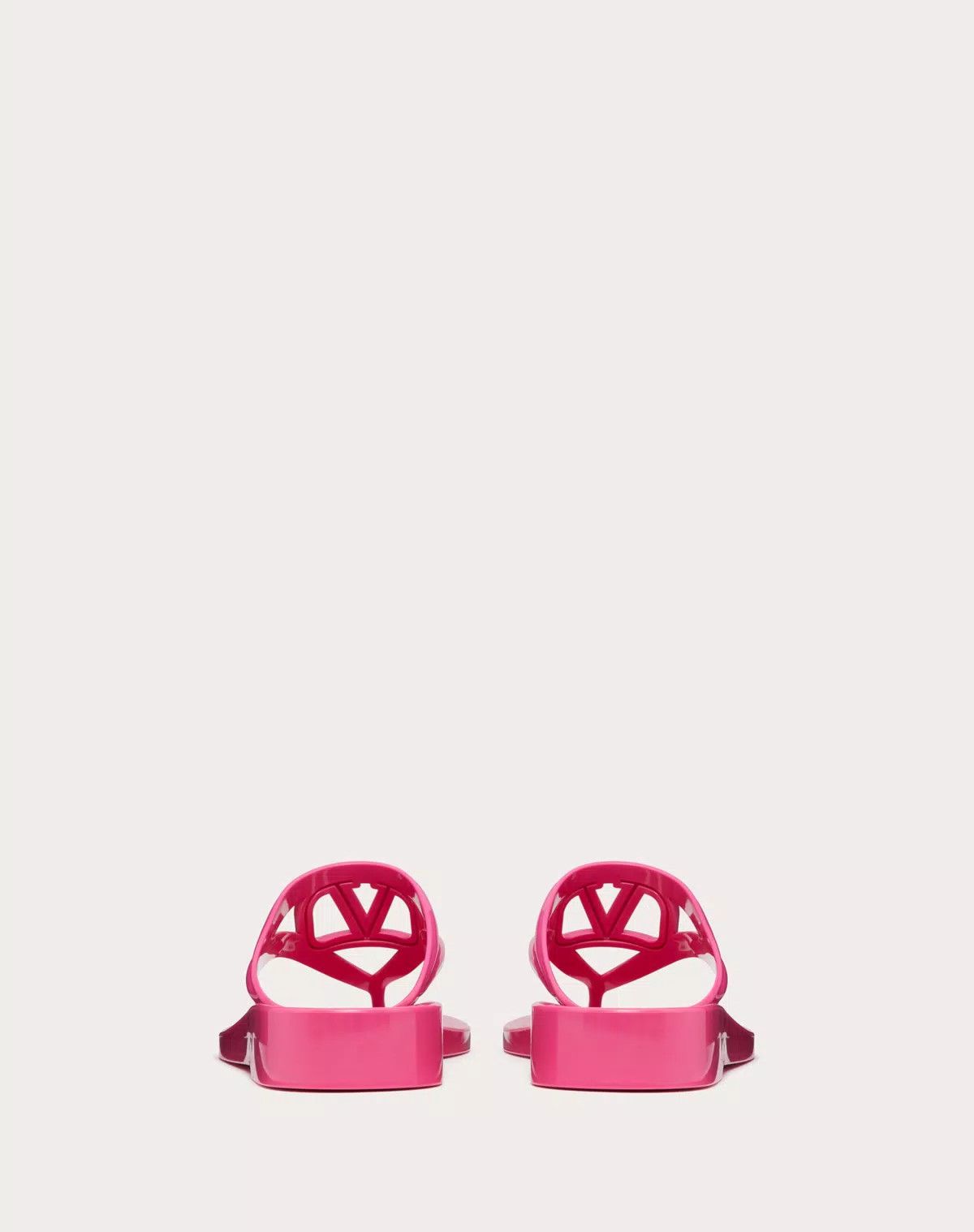 Valentino o1s1wg110625 Vlogo Signature Rubber Thong Sandal in Pink Size US 11 / IT 41 - 3 Thumbnail