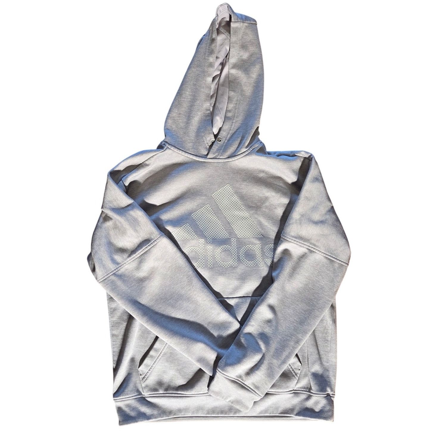 Adidas Stylish Medium Grey Adidas Hoodie - Men's Activewear Size US M / EU 48-50 / 2 - 2 Thumbnail