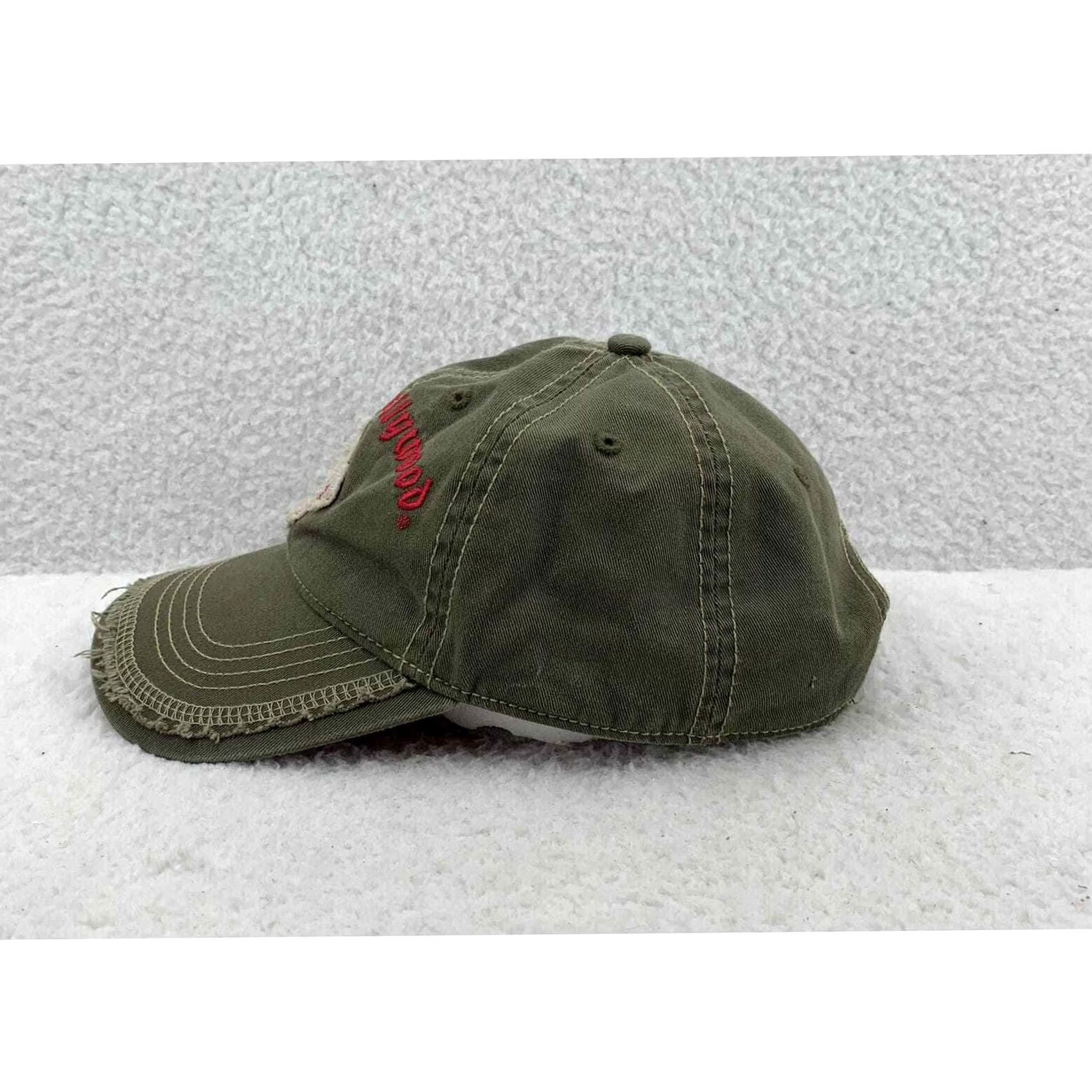 Planet Hollywood Planet Hollywood Myrtle Beach SC Baseball Hat OSFM Pink Green Distressed Womens Size ONE SIZE - 2 Thumbnail