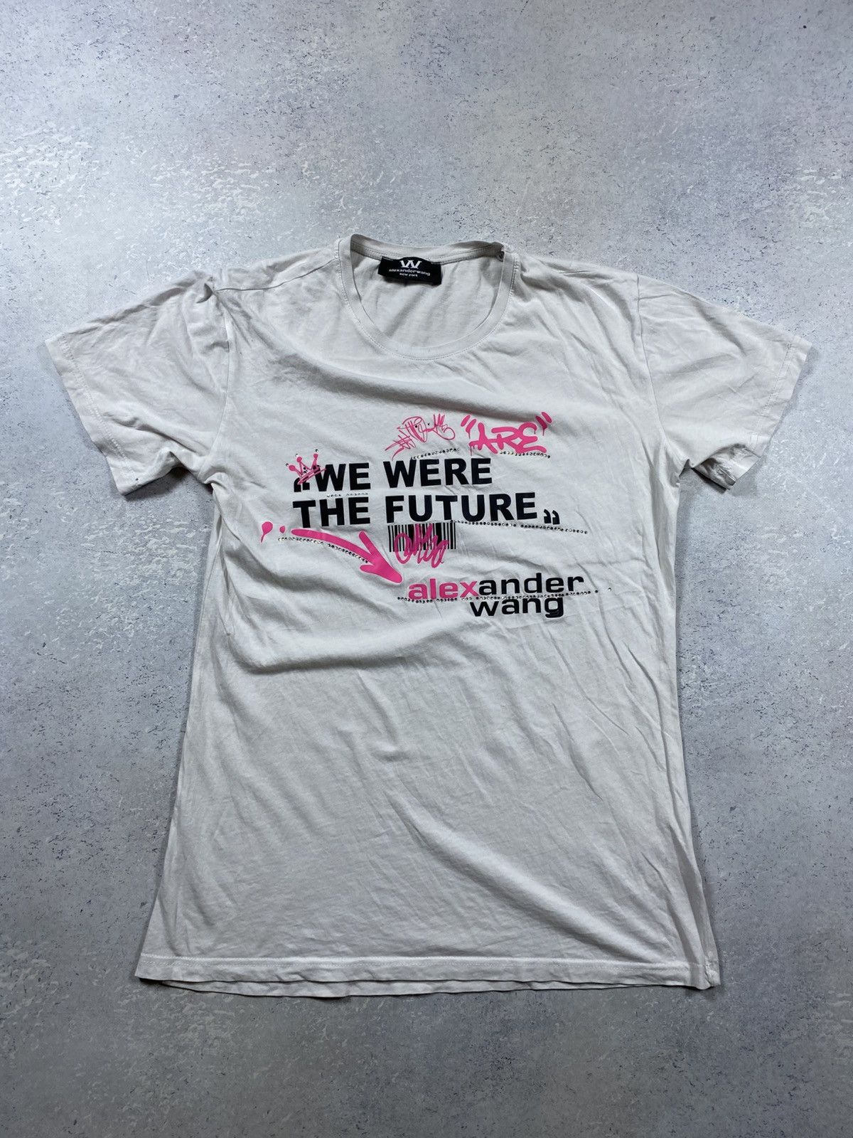 Alexander Wang Alexander Wang White T-Shirt With Big Logo Size Medium Size US M / EU 48-50 / 2 - 1 Thumbnail