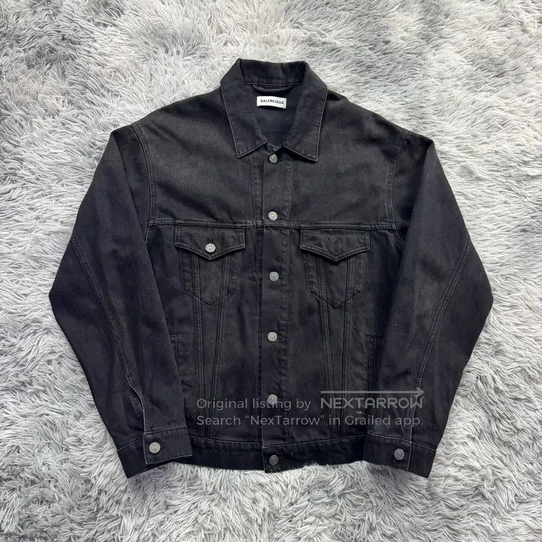 Balenciaga Balenciaga Art Font Denim Jacket Size XXS / US 00 / IT 34 - 2 Thumbnail