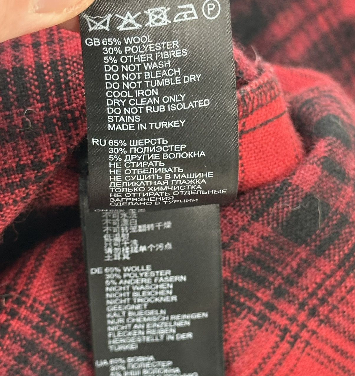 Reiss Reiss Kemper Wool Flannel Check Long Sleeve Button-up Shirt Size US S / EU 44-46 / 1 - 9 Thumbnail