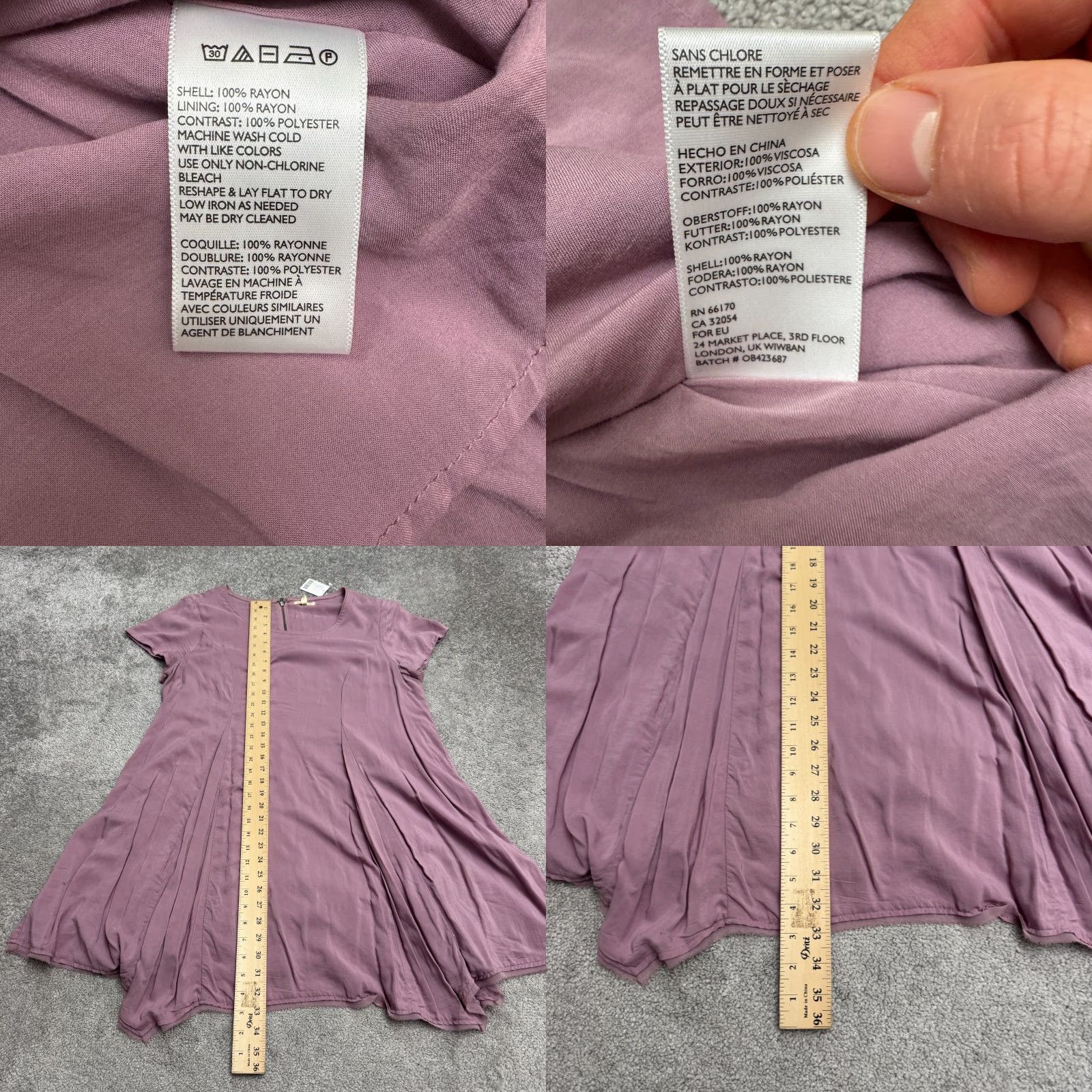 Urban Outfitters Silence+Noise Urban Outfitters Swing Mini Dress Womens L Lavender Purple NWT Size L / US 10 / IT 46 - 8 Thumbnail