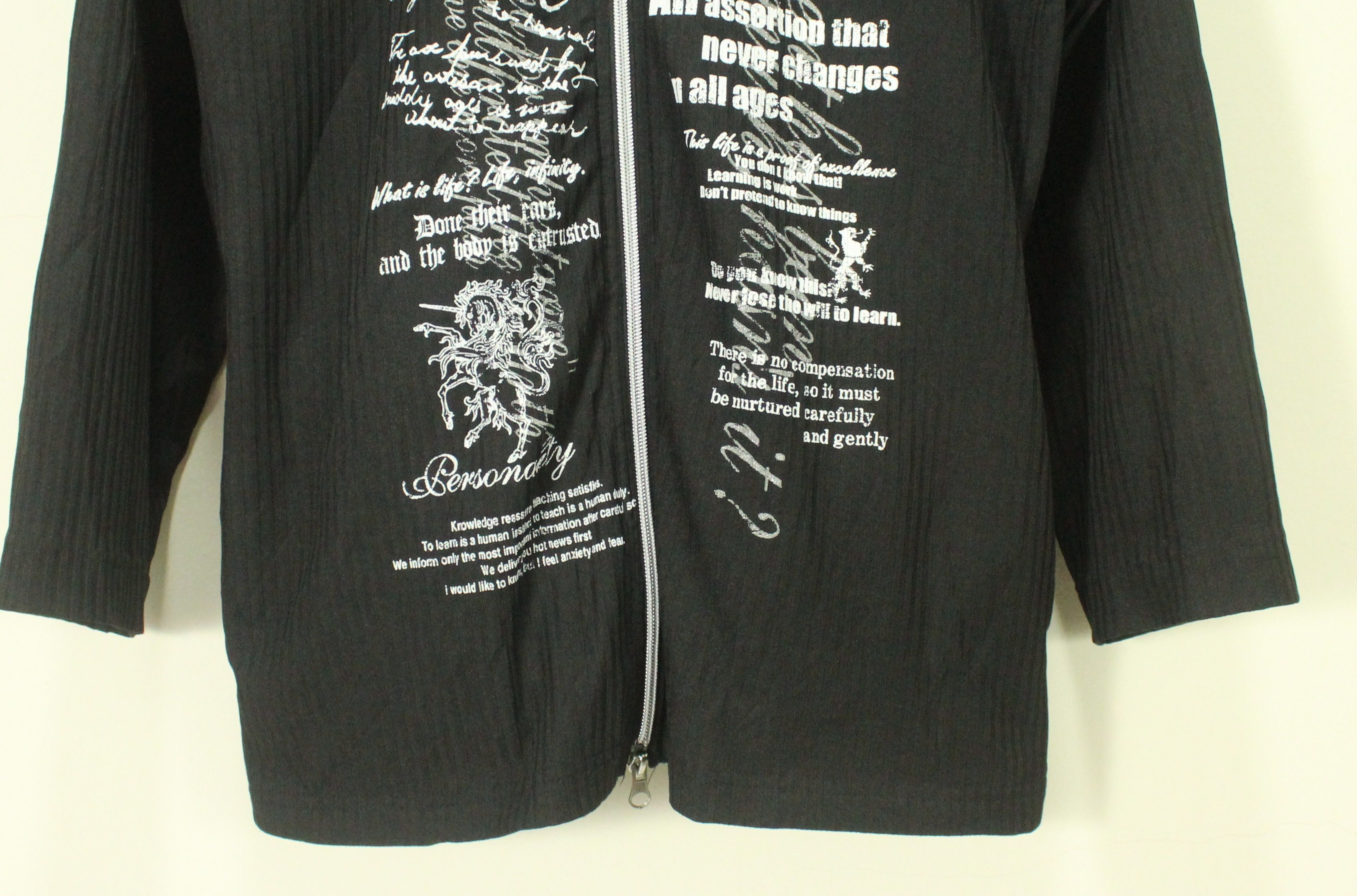 14th Addiction × If Six Was Nine × Le Grande Bleu (L.G.B.) BEAUMONT CARR Shirt Poem Skull Seditionaries Hooded Size US L / EU 52-54 / 3 - 5 Thumbnail