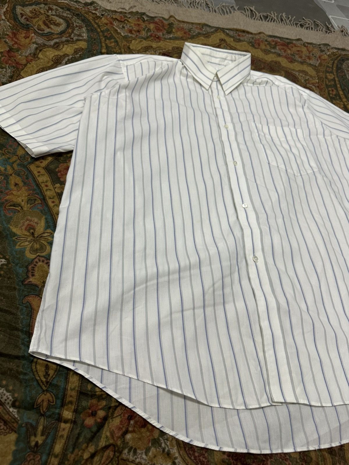 Issey Miyake 1990 - Issey Miyake Design Studio Vertical Stripe Shirt Size US XL / EU 56 / 4 - 4 Thumbnail