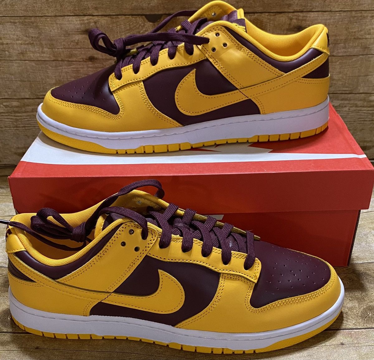 image of Nike Dunk Low Arizona State Shoes in Yellow, Men's (Size 12)
