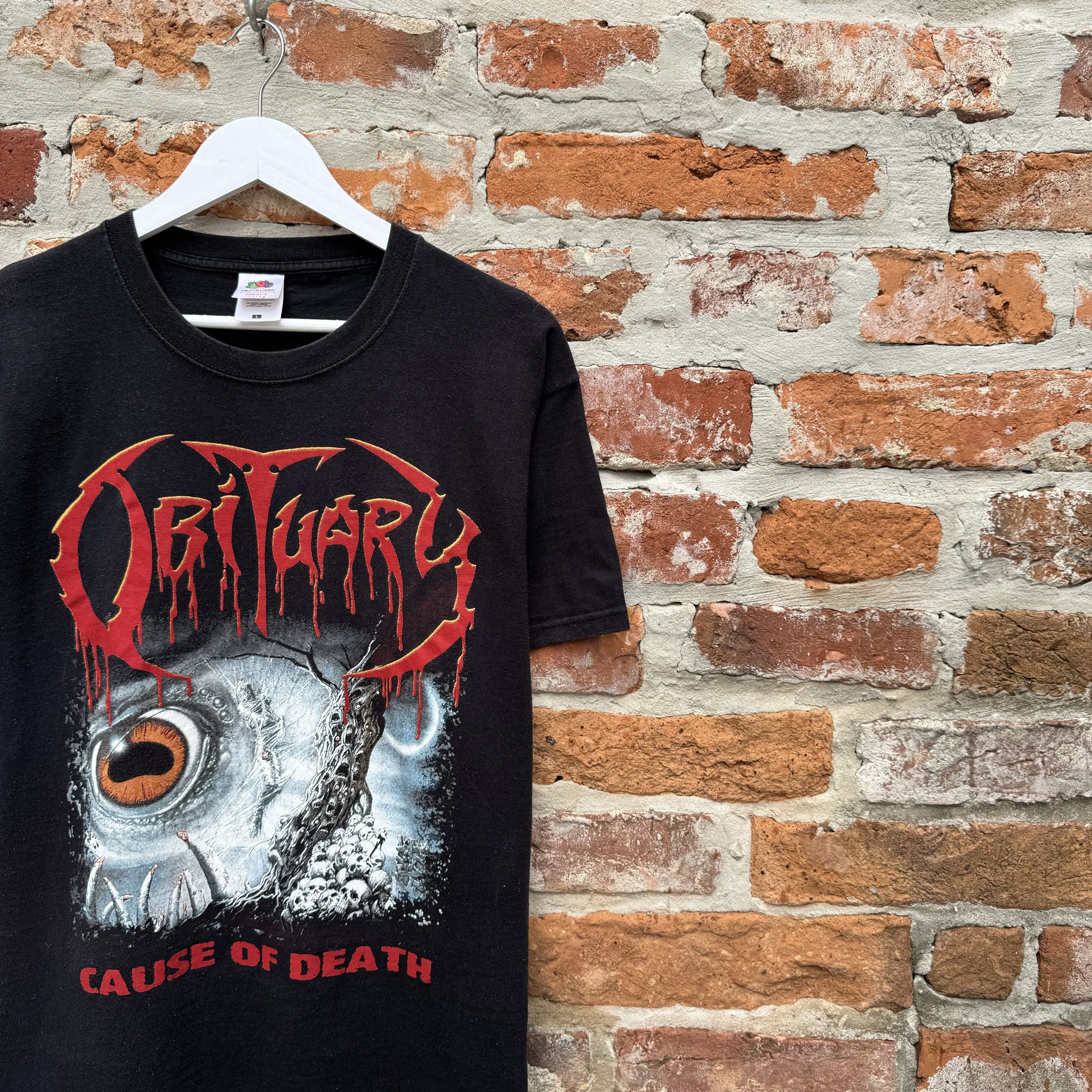 Band Tees Obituary Cause of Death Metal Band Tshirt Size US L / EU 52-54 / 3 - 2 Thumbnail