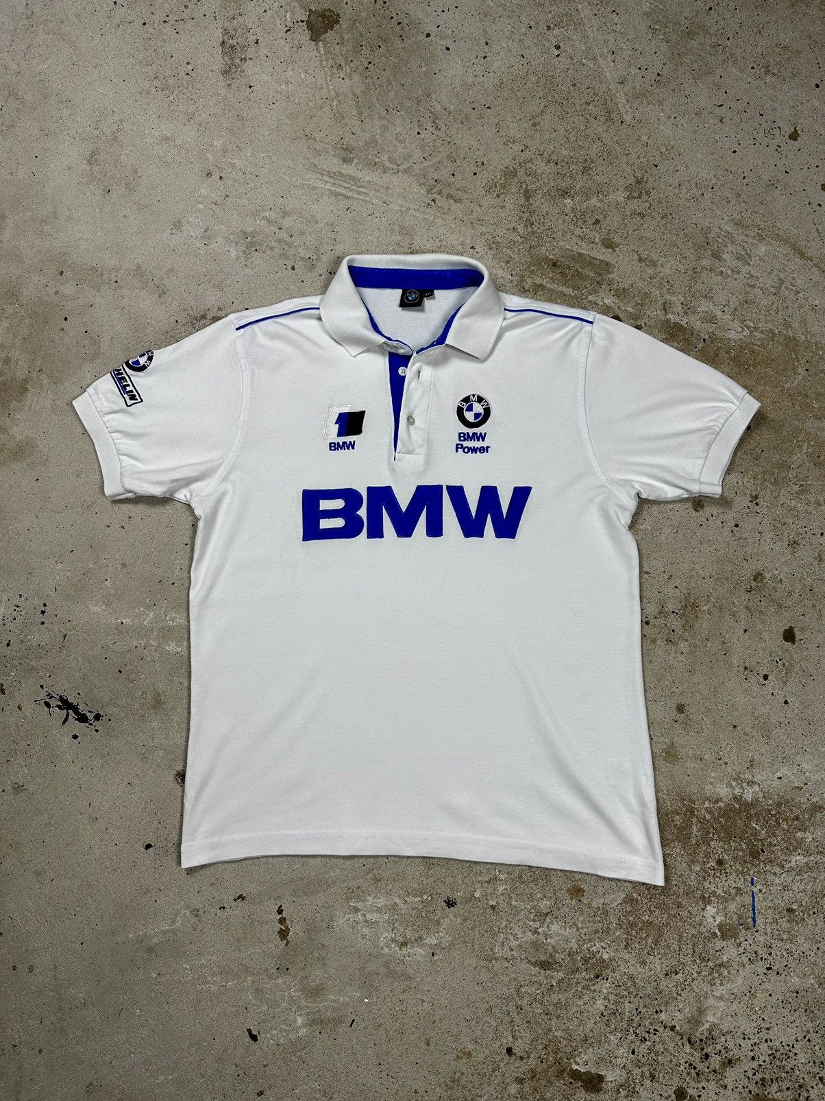 BMW Vintage Y2K BMW Racing Polo Tee Multi Logo Rare T Shirt Size US M / EU 48-50 / 2 - 1 Thumbnail