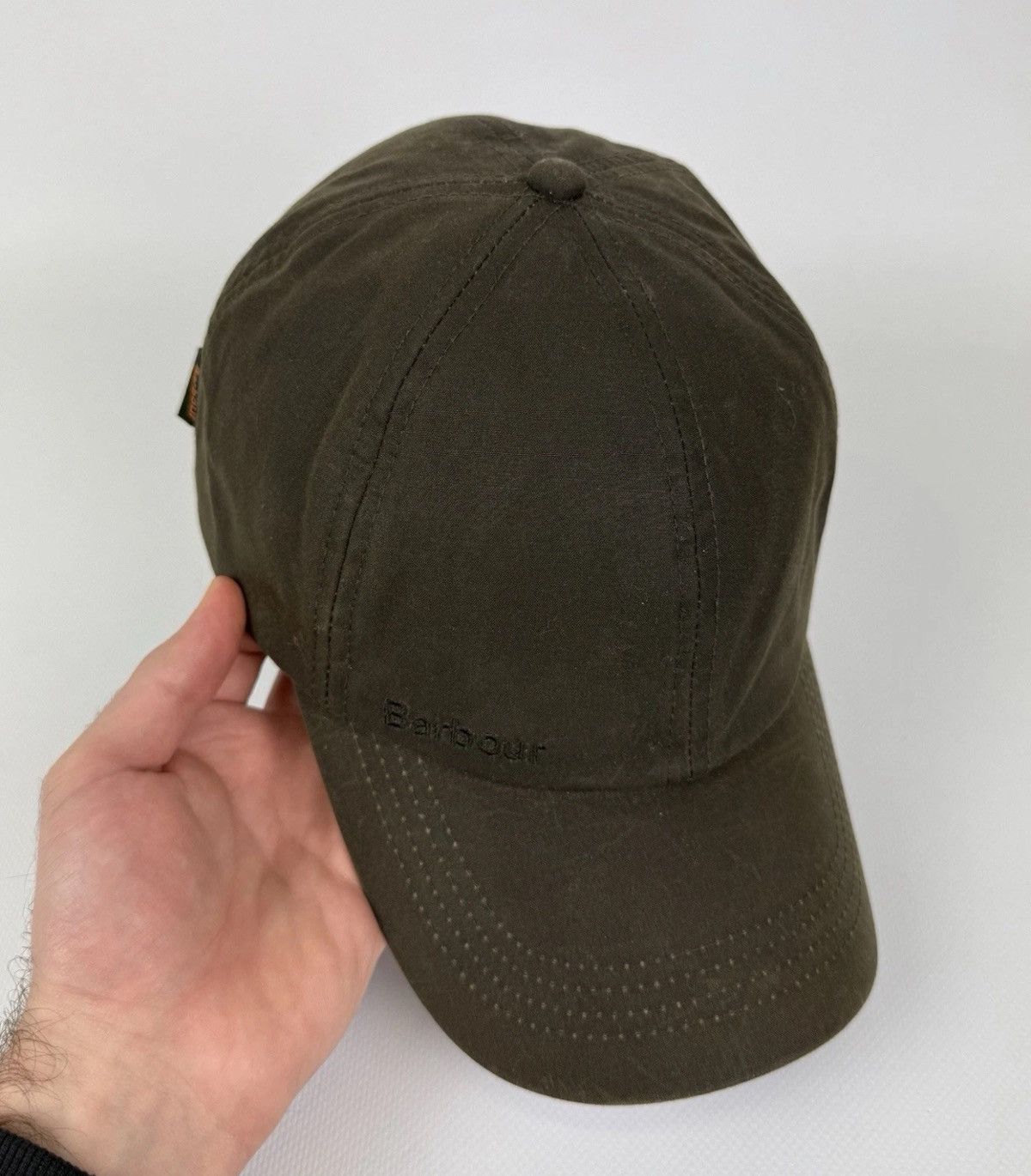Barbour Barbour Waxed Cotton Baseball Cap Hat One Size Green Top Size ONE SIZE - 2 Thumbnail