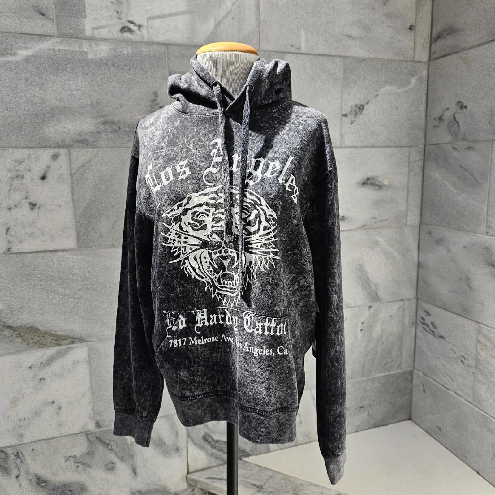 Ed Hardy Ed Hardy Men's Grey and White Sweatshirt Size US S / EU 44-46 / 1 - 1 Thumbnail