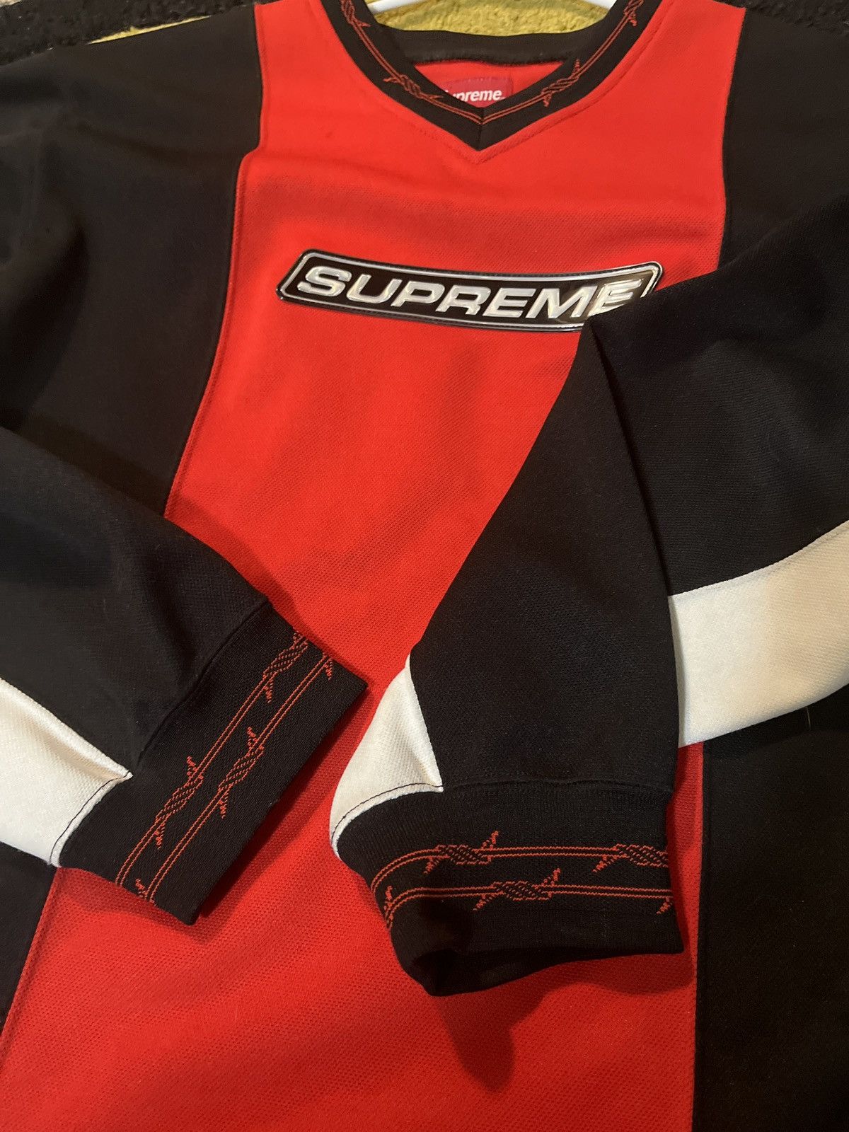 Supreme Supreme barbed wire moto jersey SS19 Size US M / EU 48-50 / 2 - 3 Thumbnail