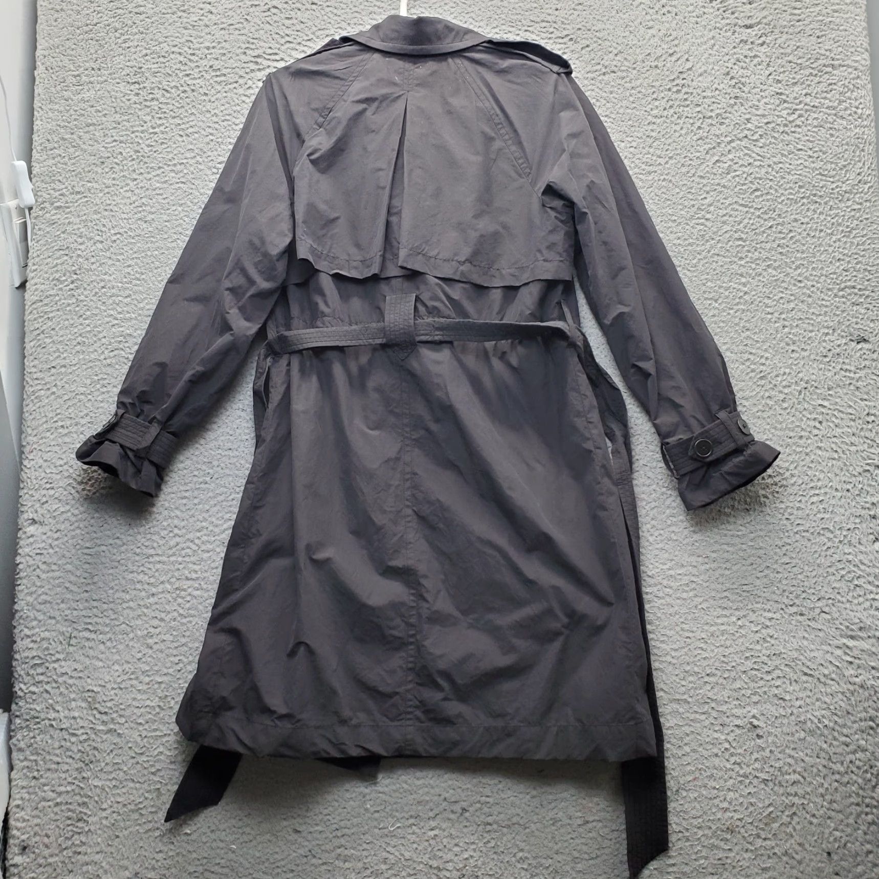 Vince Vince Trench Coat Womens XS Black Lined Double Breasted Collared Belted Waist Coat Size XS / US 0-2 / IT 36-38 - 2 Thumbnail