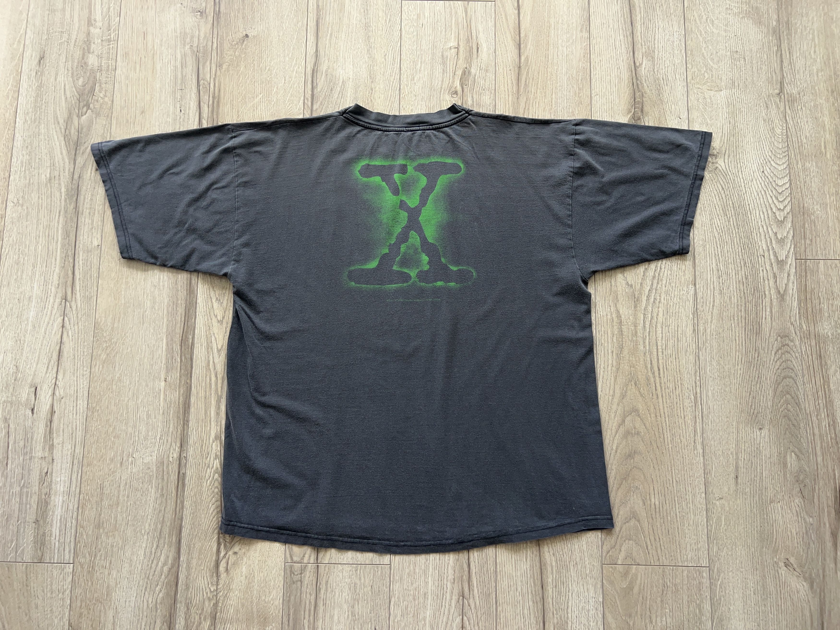 Vintage Mens 1994 The X Files Movie Film Big Logo T Shirt Tee Size US XL / EU 56 / 4 - 1 Thumbnail