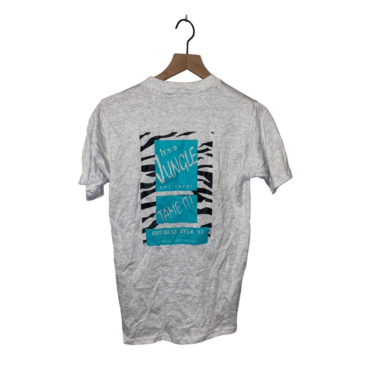 Vintage Business Week Shirt Montana State Jungle Tee 90s VTG
