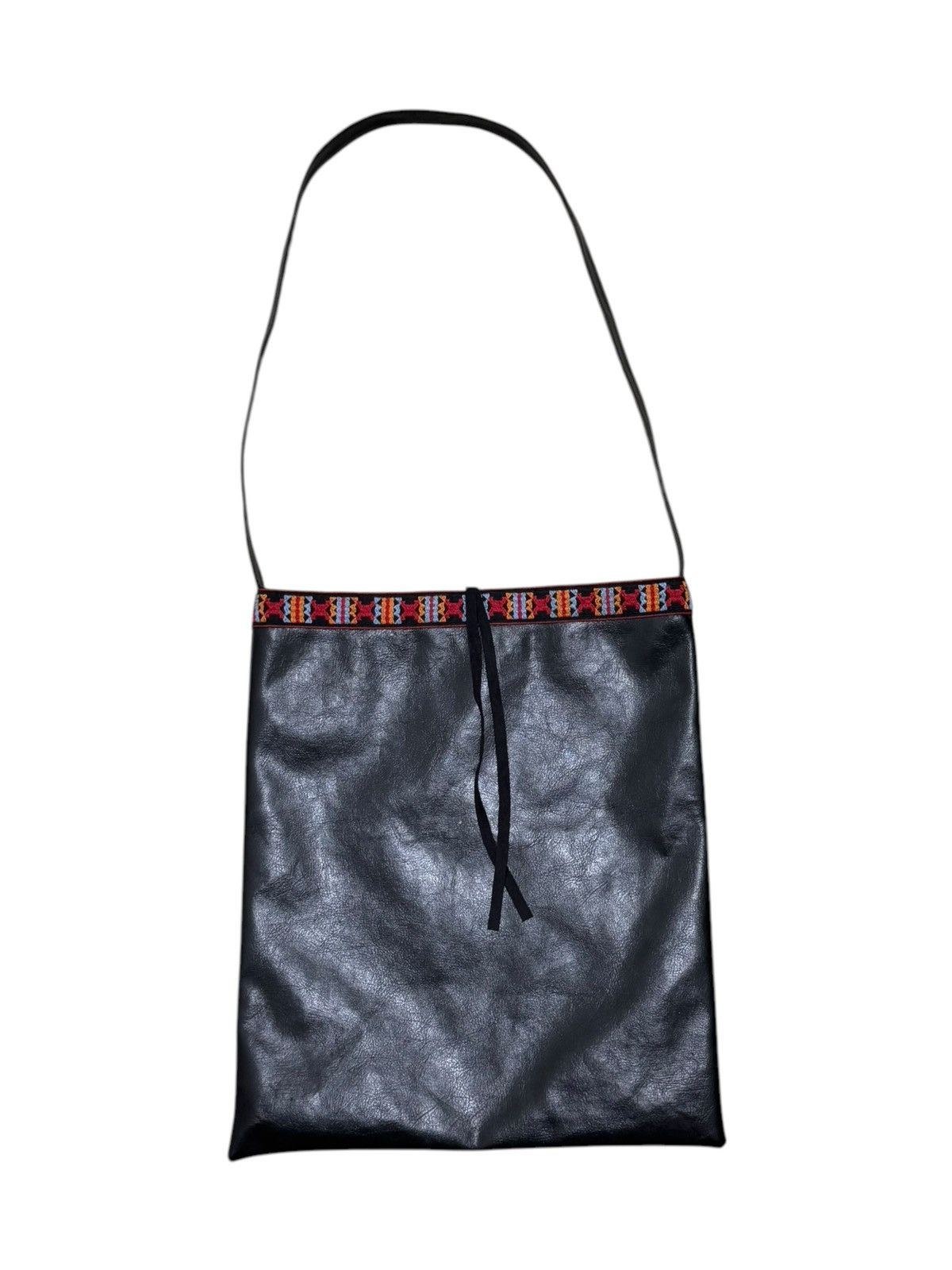 Japanese Brand × Leather × Native UNGRID EMBROIDERY NATIVE ETHNIC LEATHER 2 WAY COROSSBODY BAG Size ONE SIZE - 5 Thumbnail