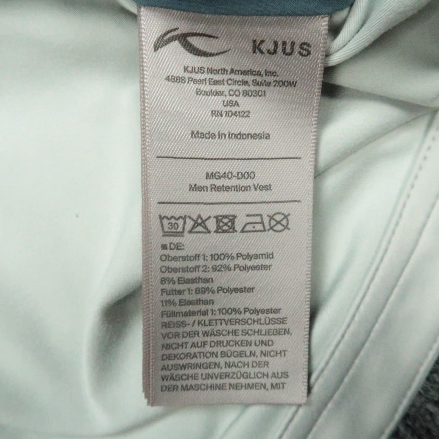 KJUS KJUS Vest Mens XL Blue Gray Retention Performance The Club At Snoqualmie Ridge Size US XL / EU 56 / 4 - 5 Thumbnail