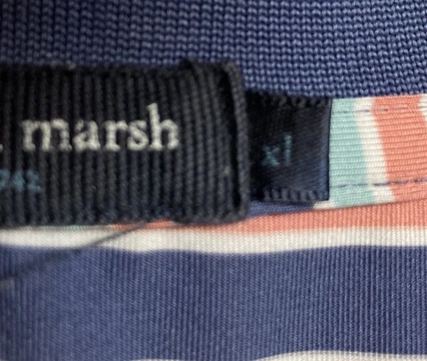 Southern Marsh Southern Marsh Short Sleeve Polo Performance Striped Sz XL Size US XL / EU 56 / 4 - 4 Thumbnail