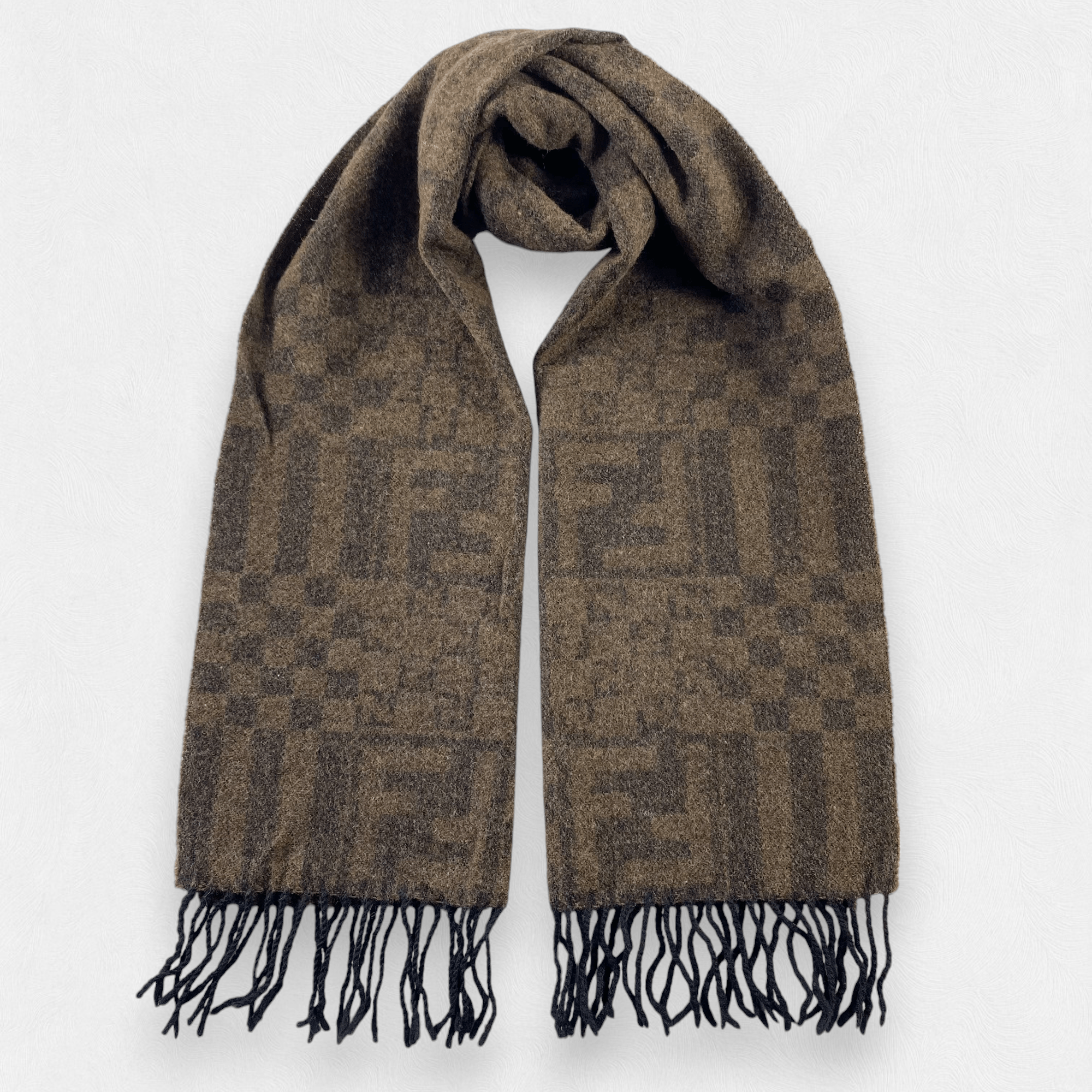 Fendi Scarf Neck Wrap Wool Muffler