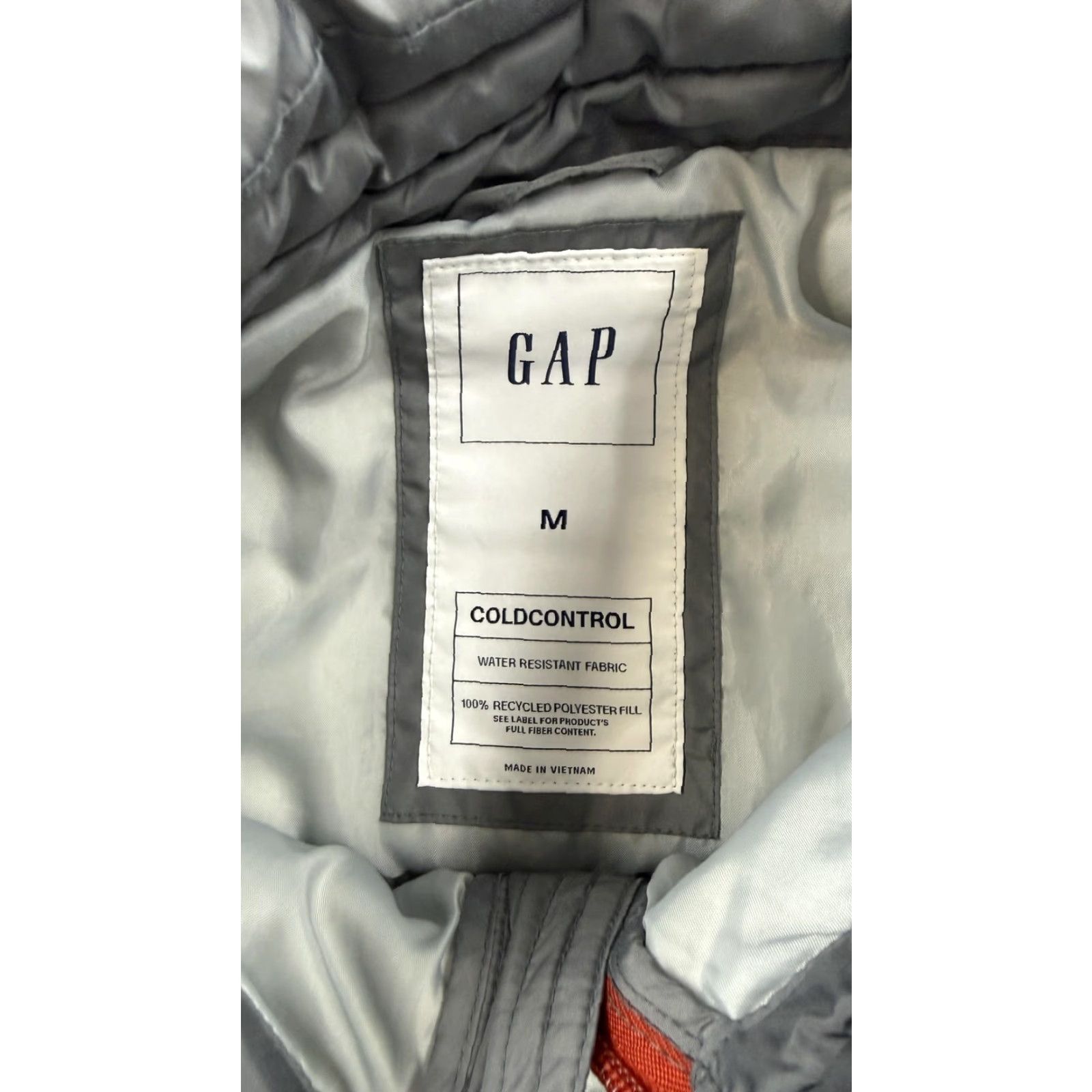 Gap Gap Jacket Mens Medium Gray Quilted Puffer Water Resistant ColdControl Size US M / EU 48-50 / 2 - 7 Thumbnail