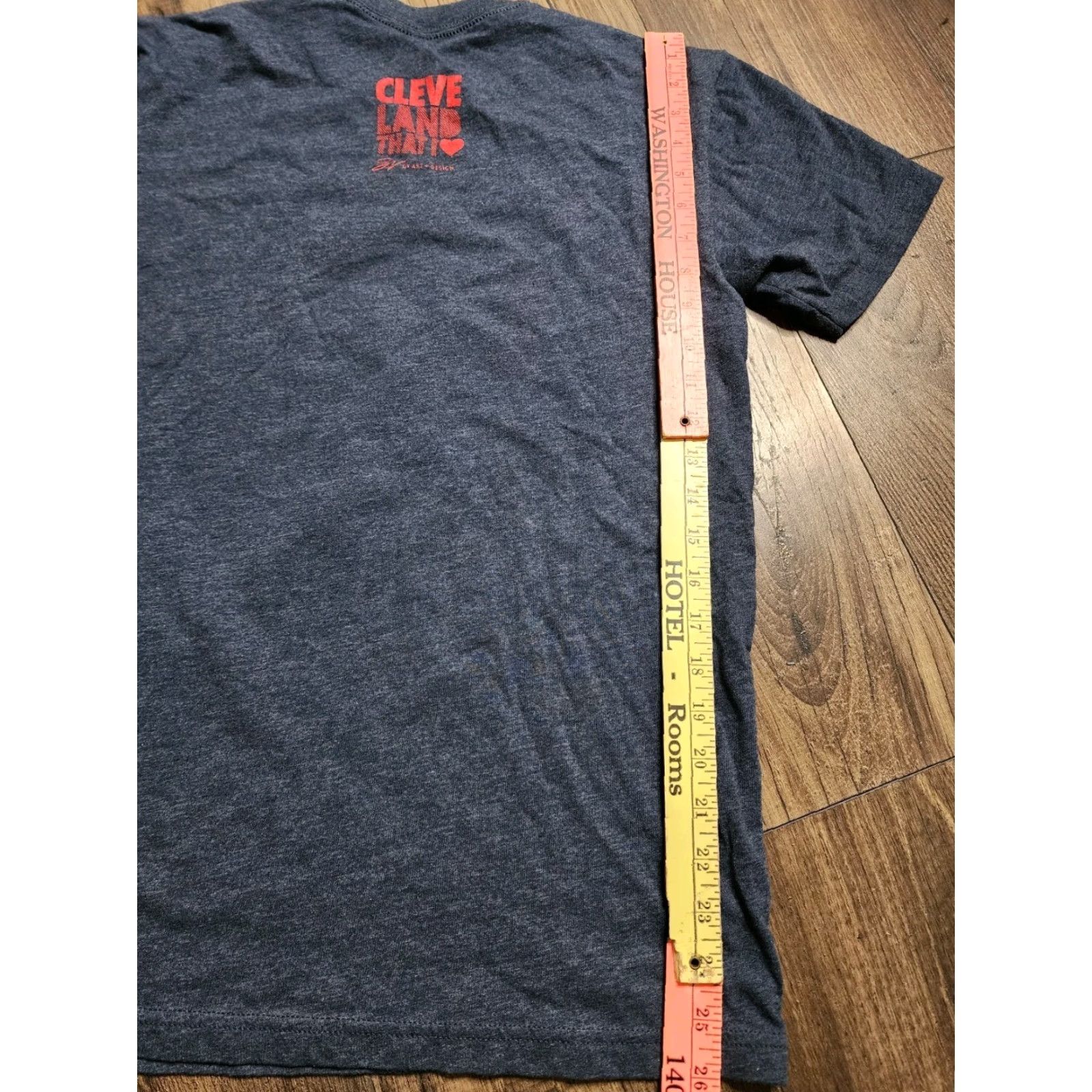 Vintage GV Art Cleveland Ohio Uncle Sam T-Shirt - Patriotic USA Flag Eagle, Short Sleeve, Crew Neck, Adult Small, Blue, Men’s T Shirt Size US S / EU 44-46 / 1 - 2 Thumbnail