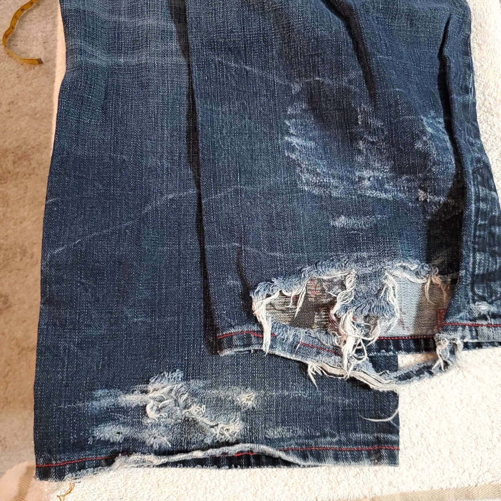 Vintage Silver Point Jeans Adult 40 x 32 Blue Grunge Distressed Embroidered Floral Y2K Mens Size US 40 / EU 56 - 4 Thumbnail
