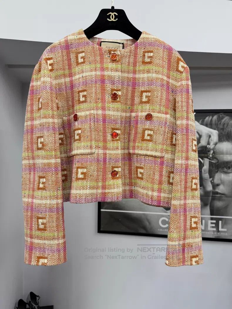 Gucci Gucci Colourful tweed jacket Size S / US 4 / IT 40 - 1 Thumbnail