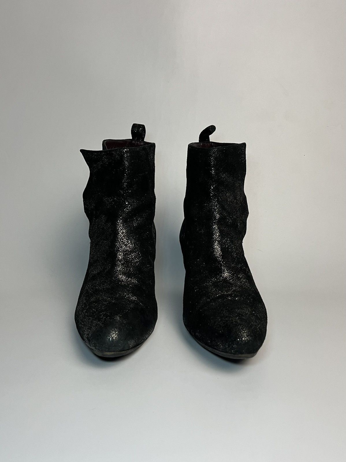 Vivienne Westwood Vivienne Westwood Black Glitter Pointed Toe Ankle Boots Size US 6 / IT 36 - 4 Thumbnail