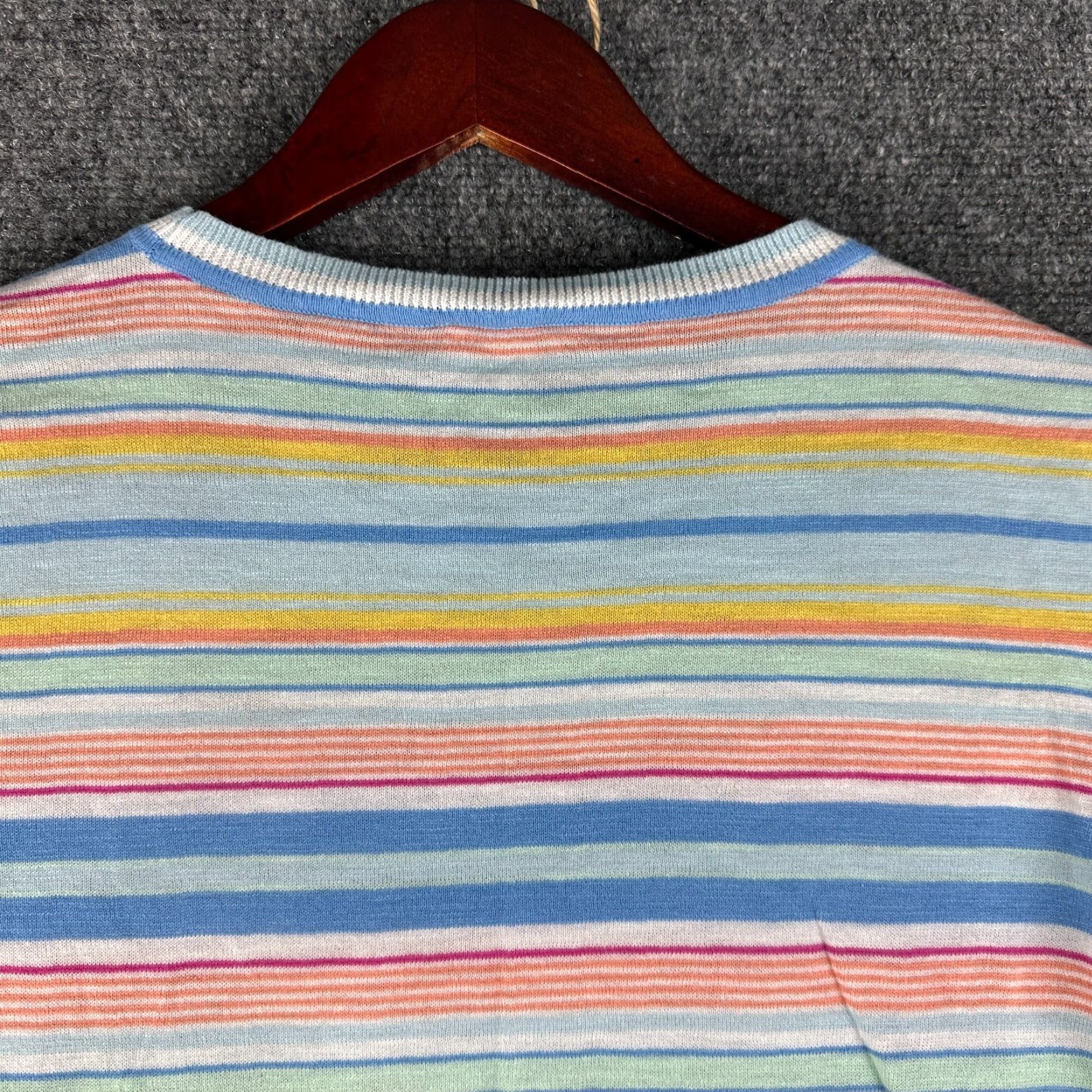 Talbots Talbots Sweater Womens Petite Pullover Striped Cotton Split Hem 3/4 Sleeve Multicolor Knit Round Neck Size XXS / US 00 / IT 34 - 7 Thumbnail