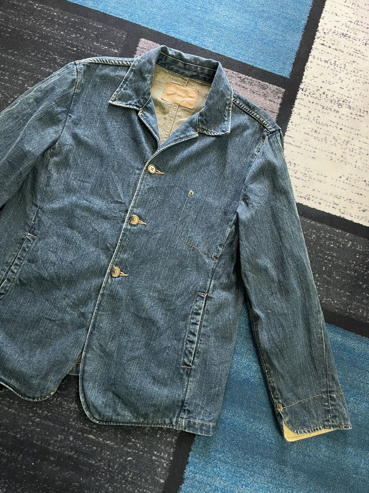 Vintage VINTAGE HIKORY CHORE DENIM JACKET Size US L / EU 52-54 / 3 - 3 Thumbnail