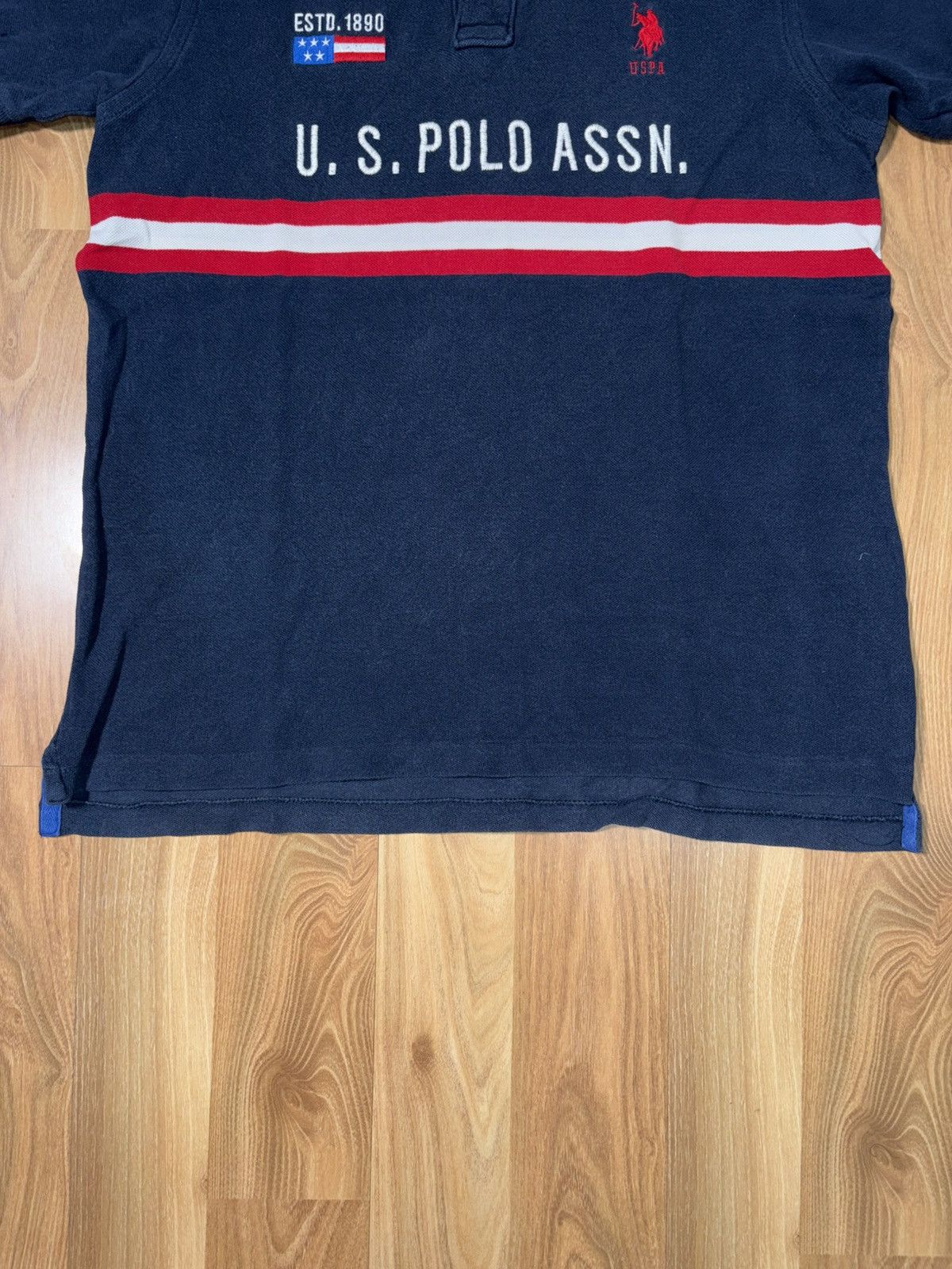 Polo Ralph Lauren U.S. Polo Assn. "ESTD 1890" Heritage Stripe Polo - Navy Size US XS / EU 42 / 0 - 4 Thumbnail