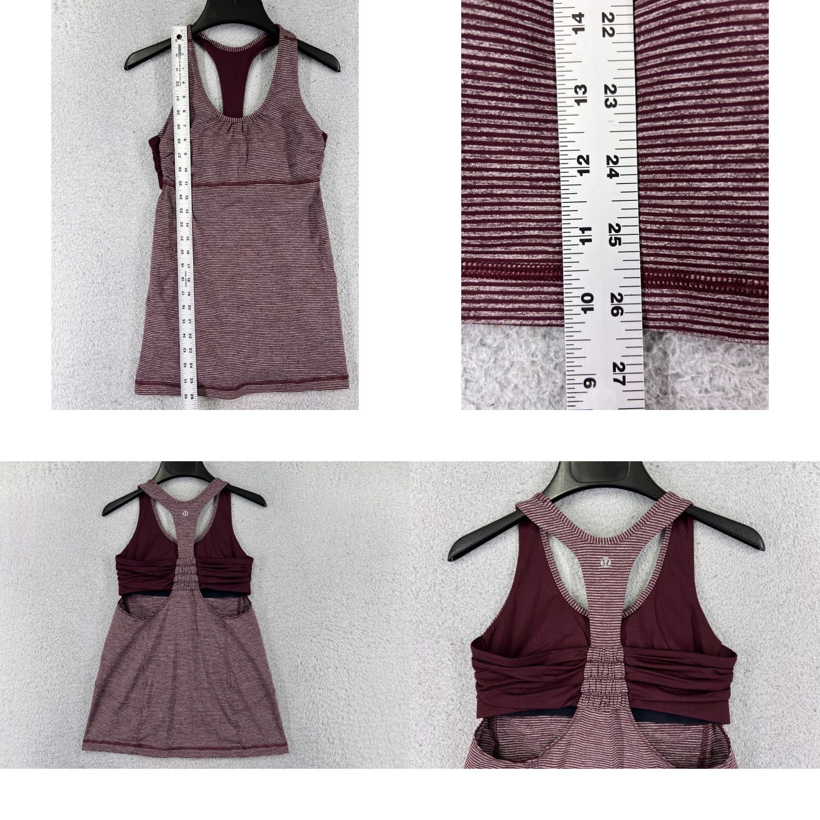 Lululemon Lululemon Shirt Women Tank Built-In Bra Striped Pink Round Neck Sleeveless Racerback Size 6 Size M / US 6-8 / IT 42-44 - 8 Thumbnail