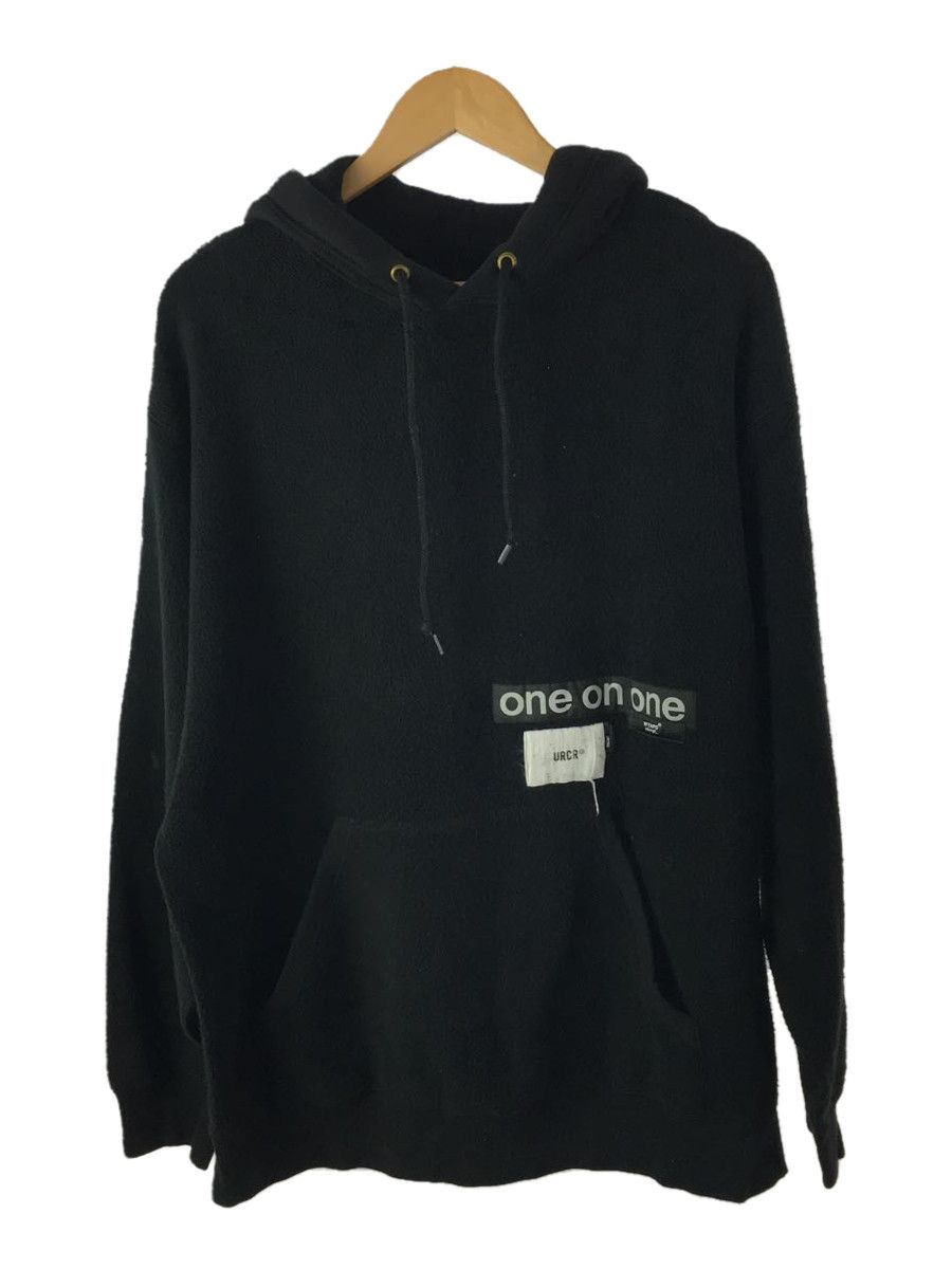 Hoodie Cotton Pullover Printed Slash Pocket Black