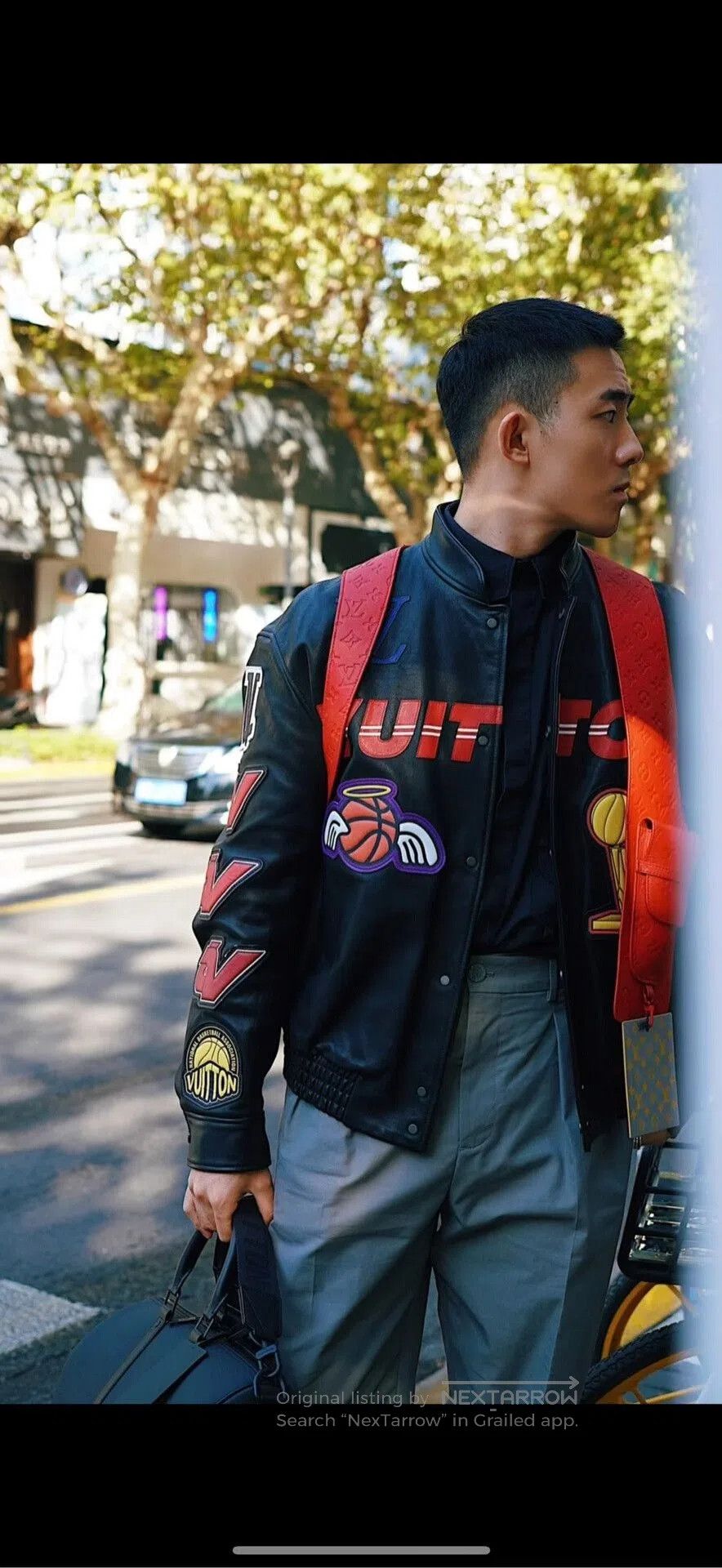 Louis Vuitton louis vuitton x nba embroidered leather baseball jacket. Size US L / EU 52-54 / 3 - 6 Thumbnail