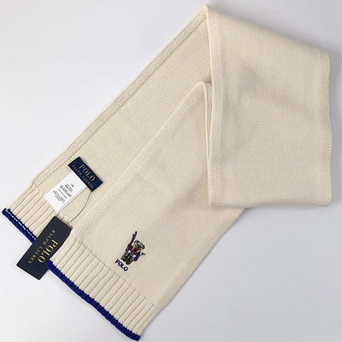 Polo Ralph Lauren Ralph Lauren polo bear embroidered scarf 100% cotton Size ONE SIZE - 10 Thumbnail