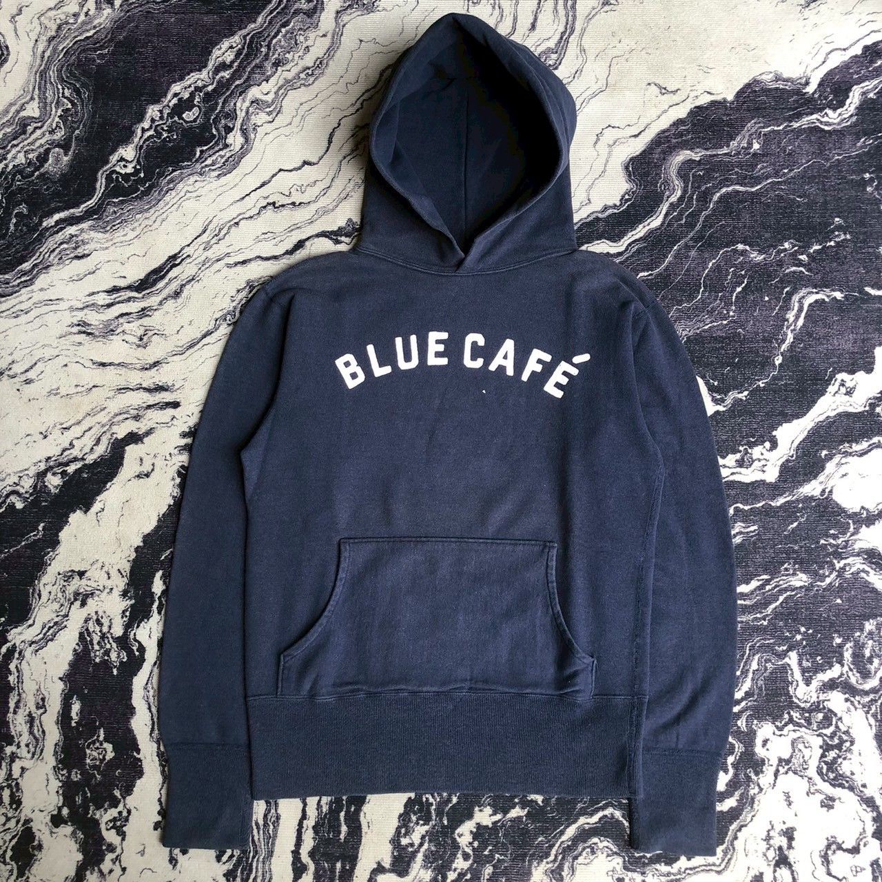 45rpm Vintage Y2K 45RPM Blue Cafe Logo Hoodie Navy Size US XS / EU 42 / 0 - 1 Thumbnail