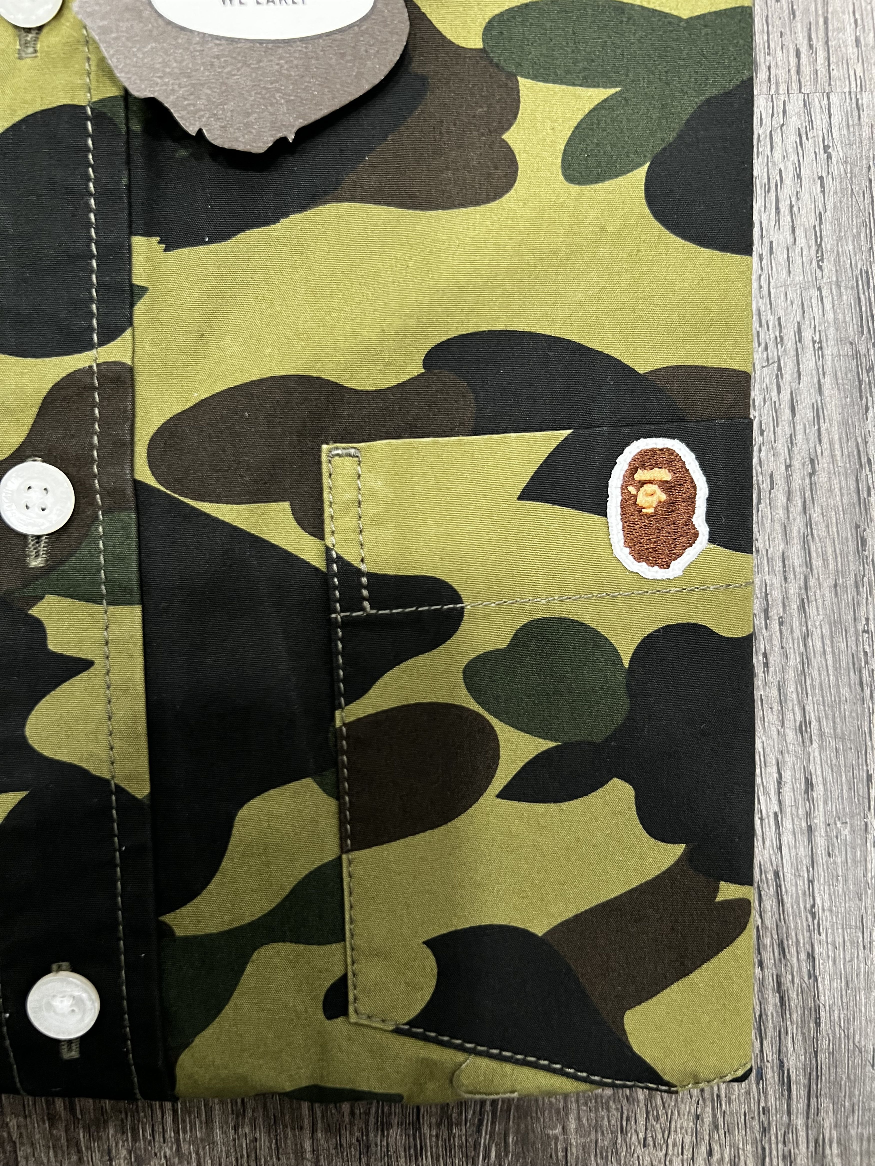 Bape Bape 1st camo BD L/S Button Up Tee Sz L New Size US L / EU 52-54 / 3 - 4 Thumbnail
