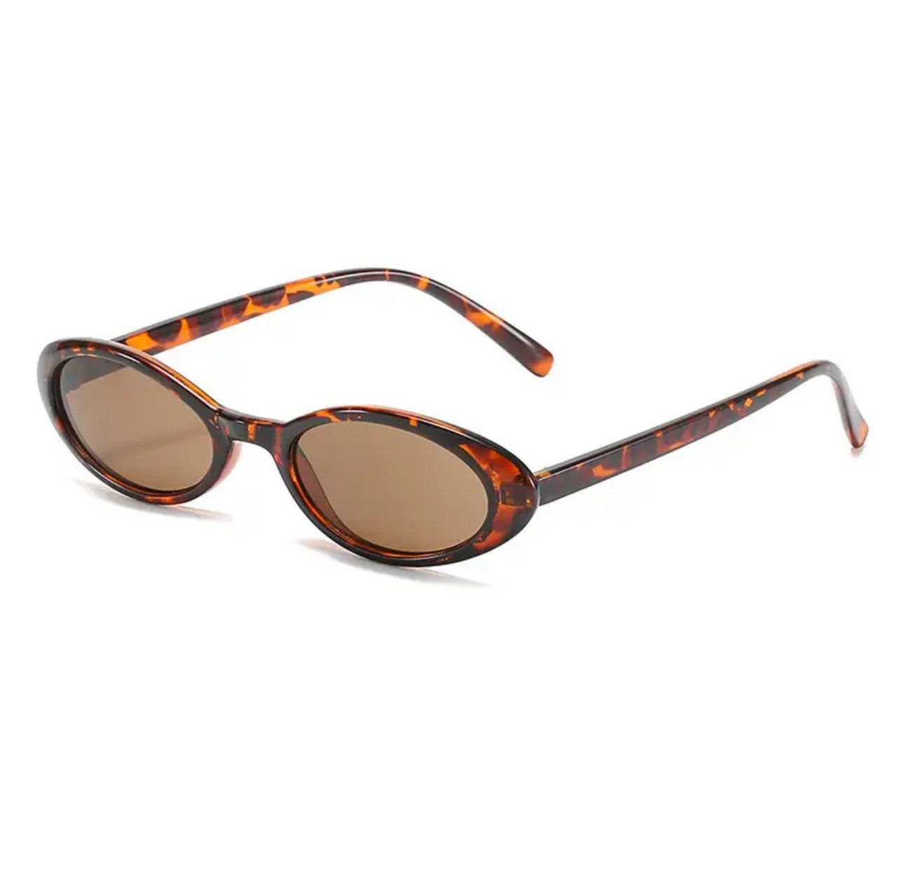 Vintage Retro Vintage Brown Hot Small Sunglasses y2k Size ONE SIZE - 1 Thumbnail